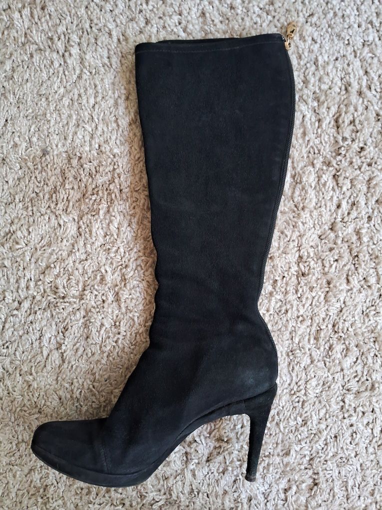 Gucci Gucci Black Leather Suede Heels Boots Size US 8 / IT 38 - 7 Thumbnail