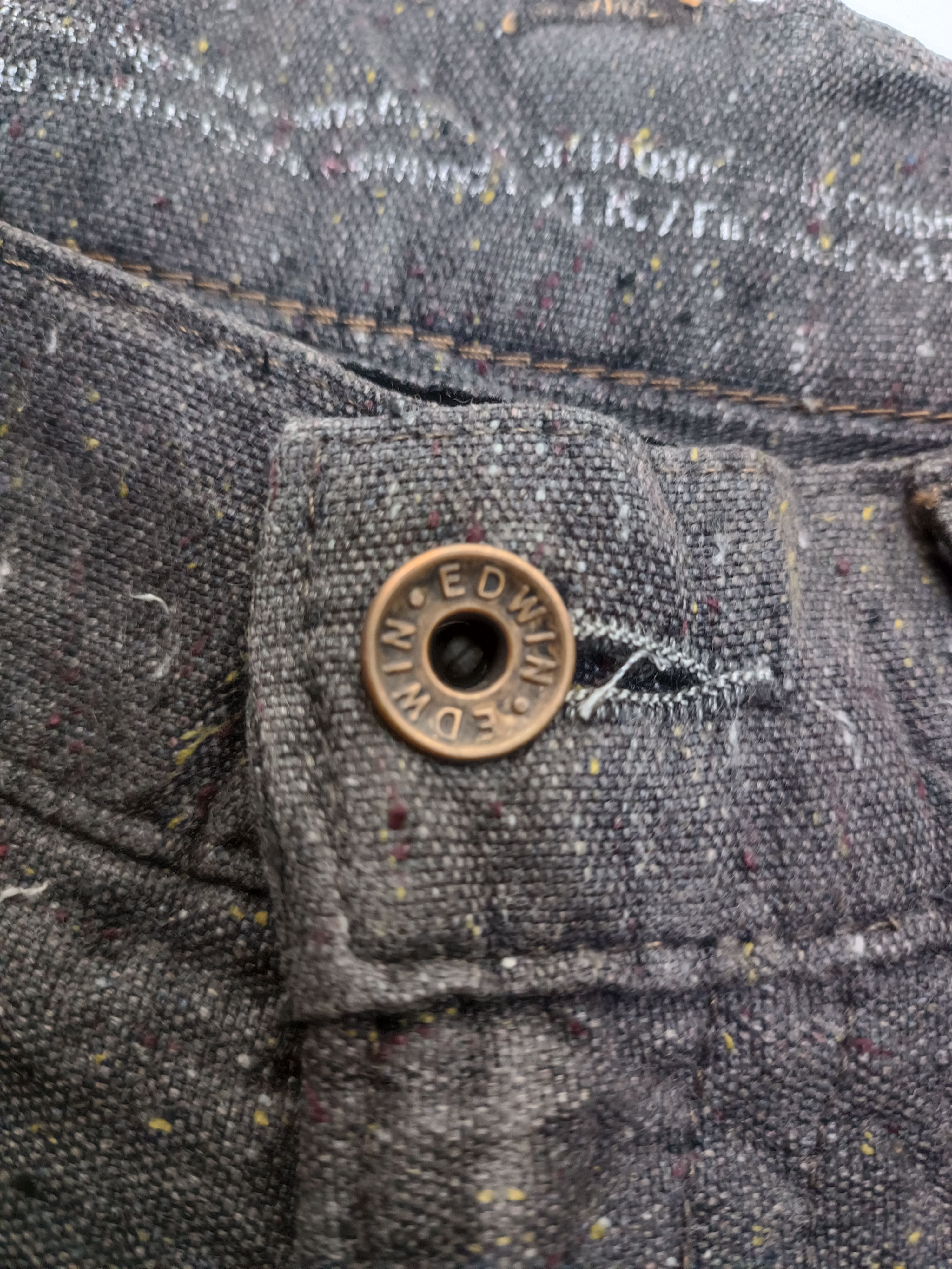 Edwin Vintage Edwin 505 Orange Tab Sun Faded Black Jeans Size US 32 / EU 48 - 10 Thumbnail