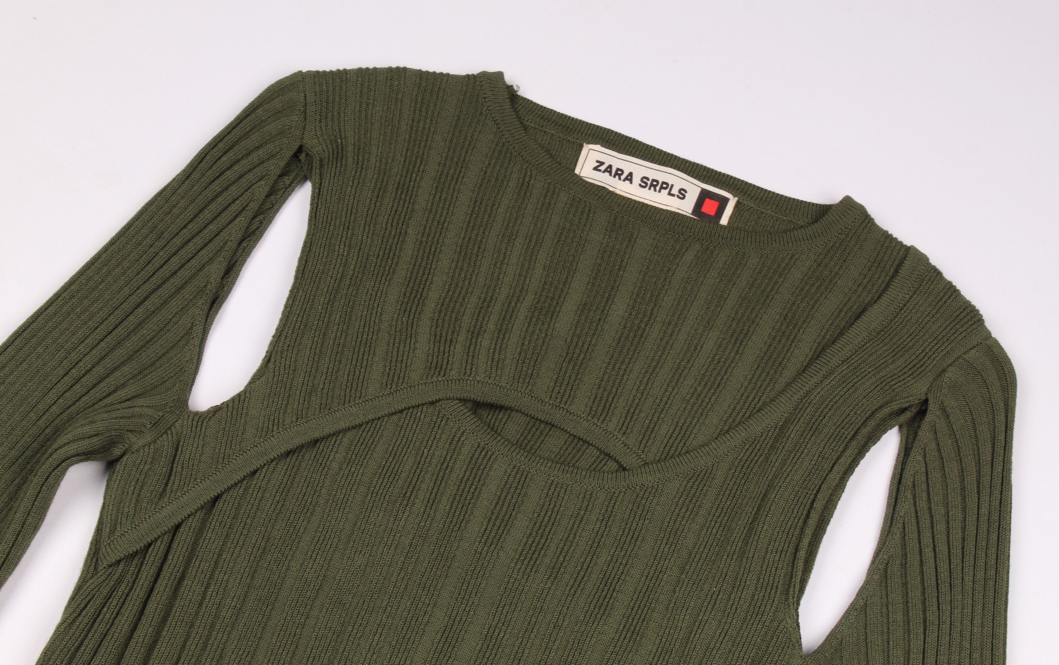 Zara Zara SRPLS Cut Out Rib Knit Mini Dress Size S / US 4 / IT 40 - 5 Thumbnail