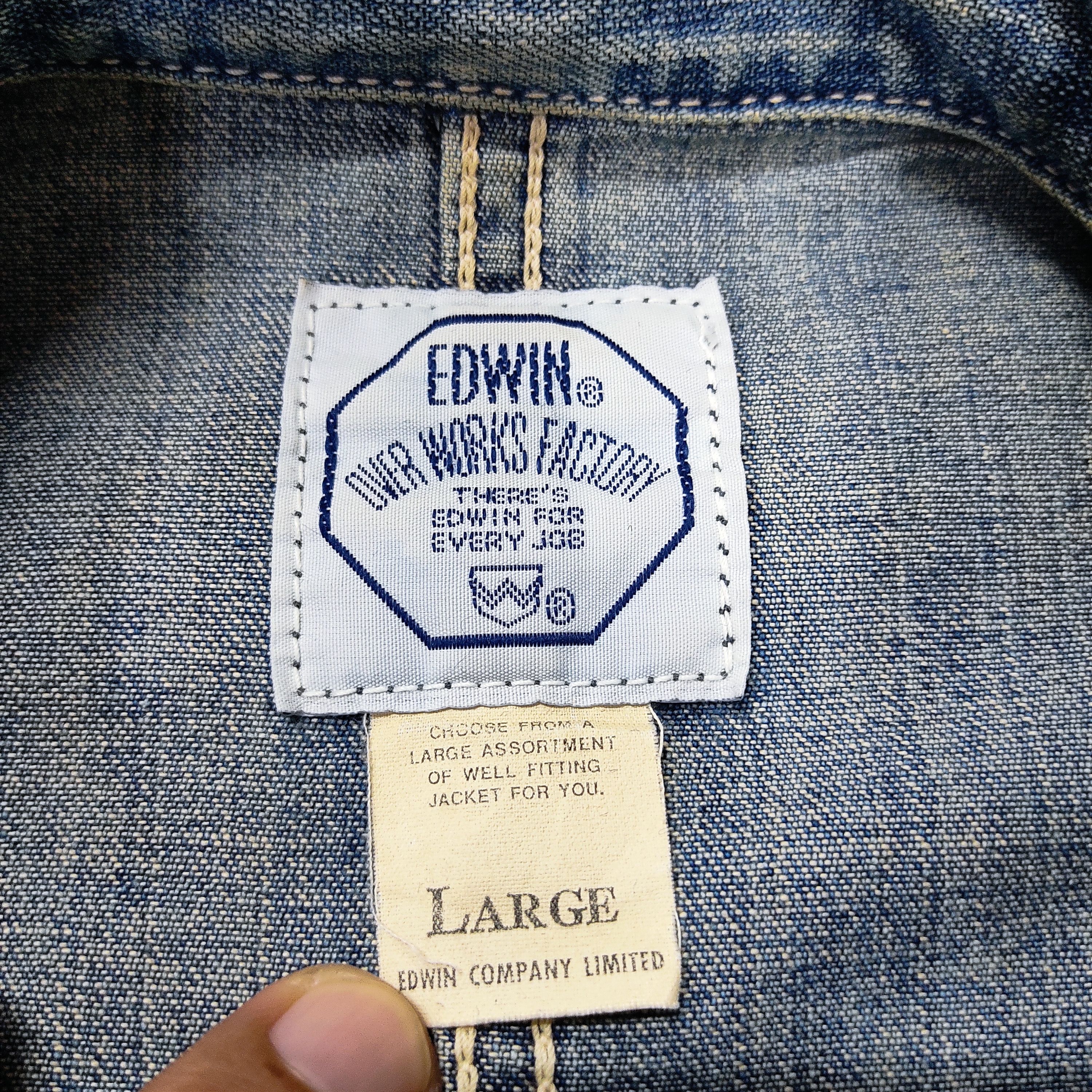 Edwin Vintage EDWIN Over Works Factory Chore Jacket Size US L / EU 52-54 / 3 - 9 Thumbnail