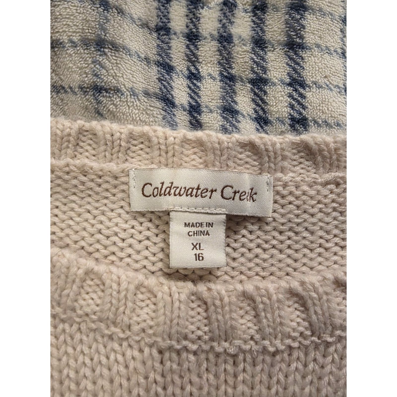 Coldwater Creek VINTAGE Coldwater Creek Wool Mohair Blend Chunky Knit Sweater Fair Isle Creme Women's XL Size XL / US 12-14 / IT 48-50 - 4 Thumbnail