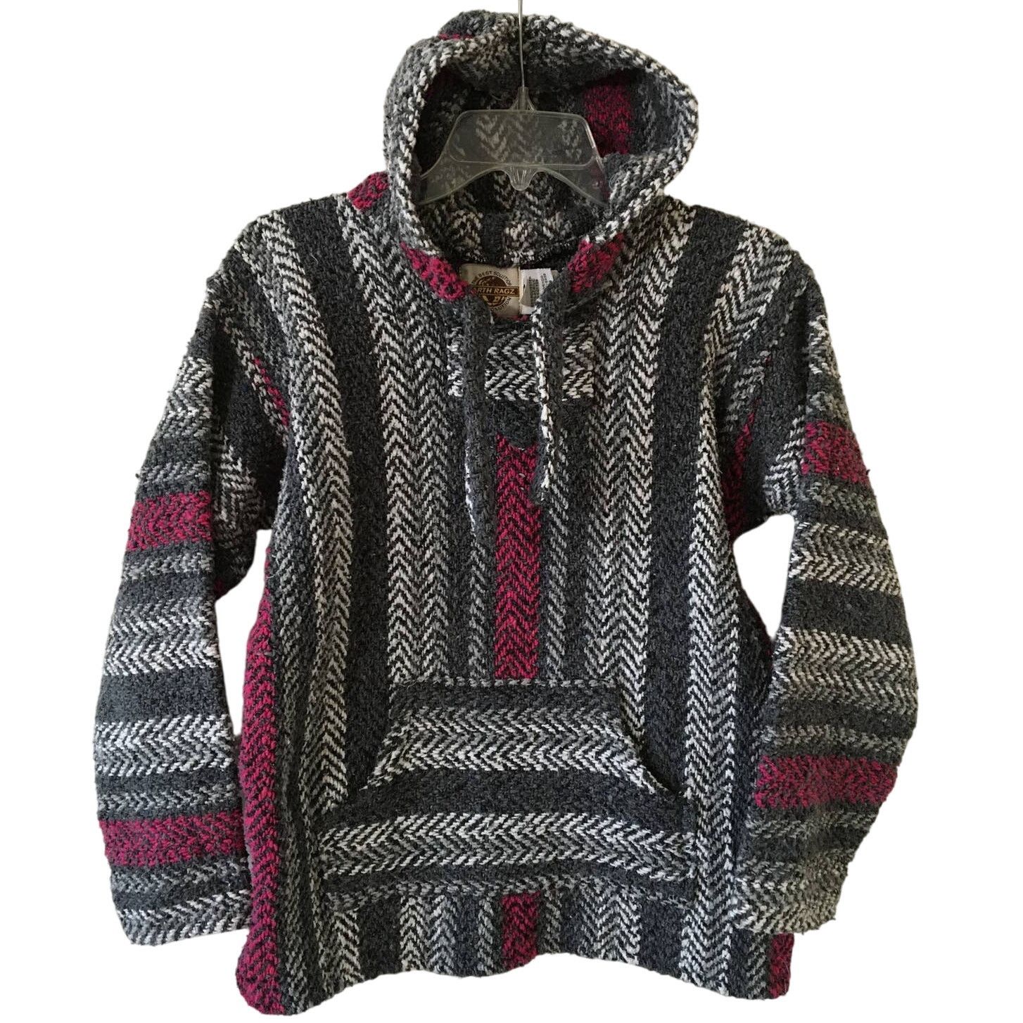 Earth Ragz Earth Ragz Small Woven Blanket Hoodie Gray Cream Pink Black Size S / US 4 / IT 40 - 1 Thumbnail
