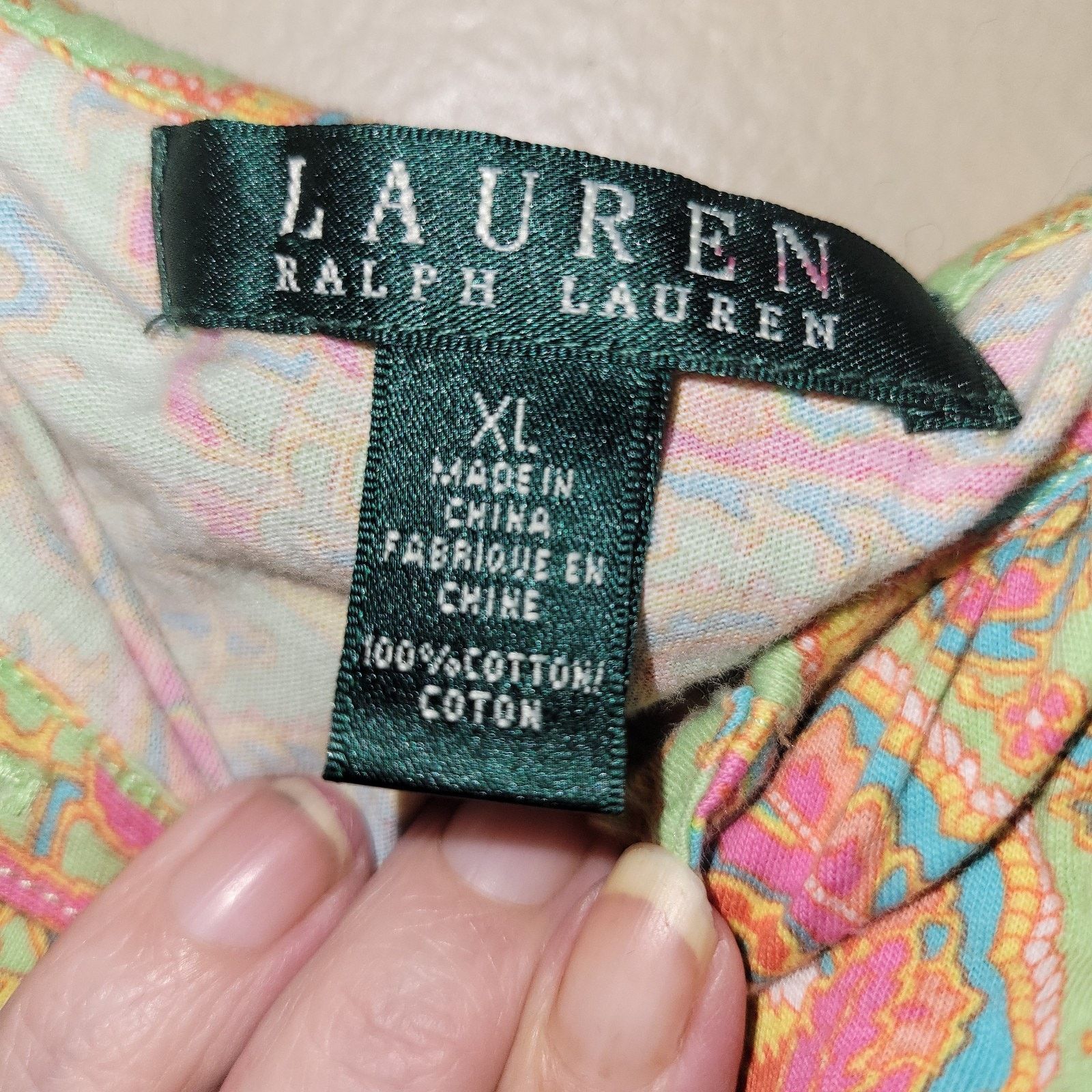 Lauren Ralph Lauren Lauren Ralph Lauren Women's M/L Paisley Ruffled Pullover Size L / US 10 / IT 46 - 2 Thumbnail