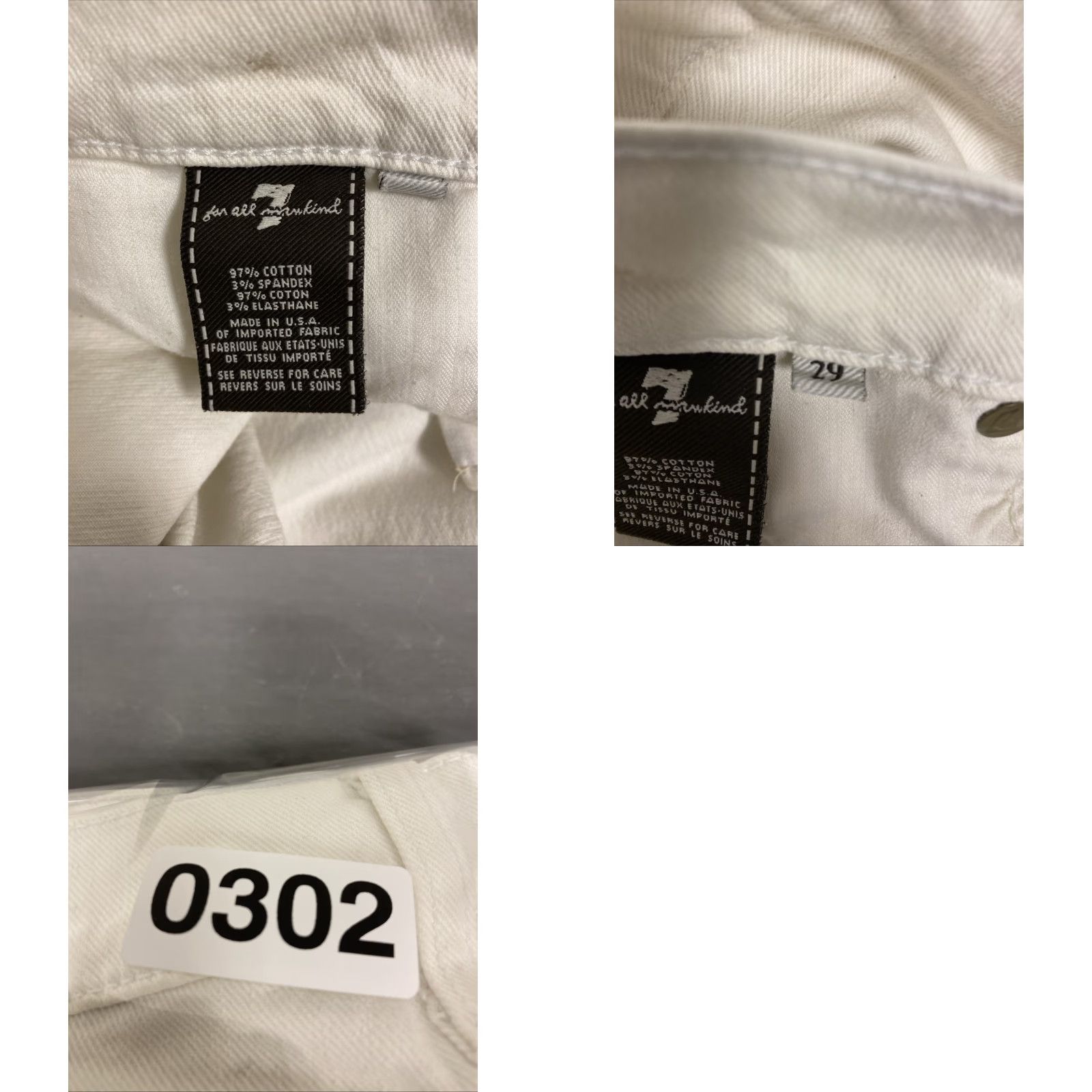 7 For All Mankind 7 For All Mankind Jeans Women 32x30 White Straight Bootcut Stretch /0302 Size 24" / US 00 / IT 34 - 9 Thumbnail