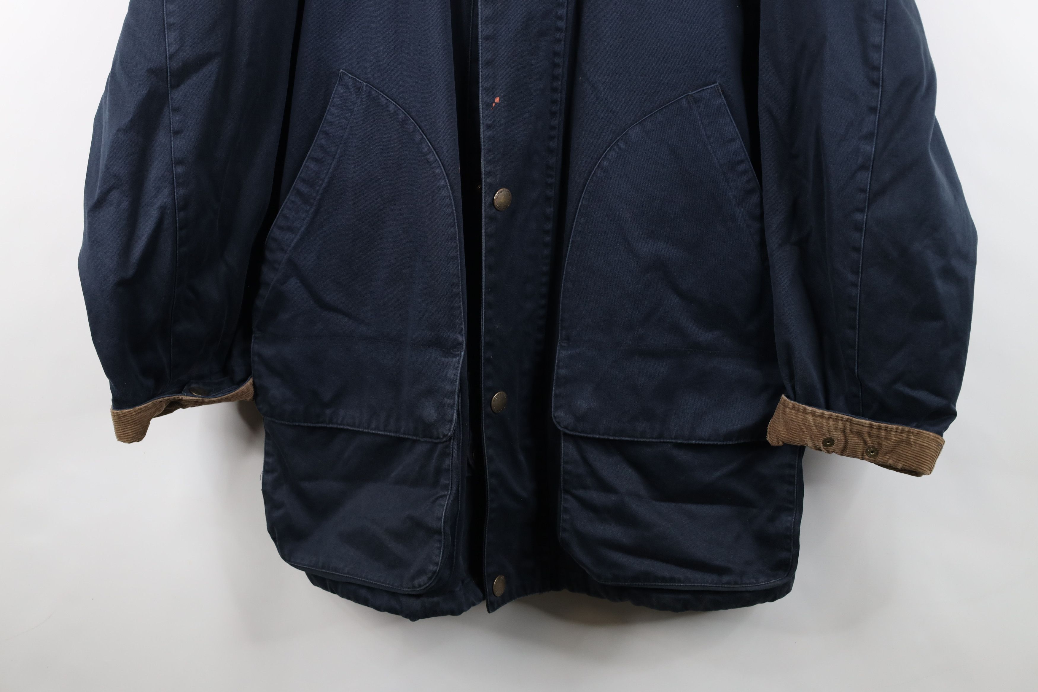 Nautica Vintage 90s Nautica Quilted Leather Collar Chore Barn Jacket Size US L / EU 52-54 / 3 - 3 Thumbnail