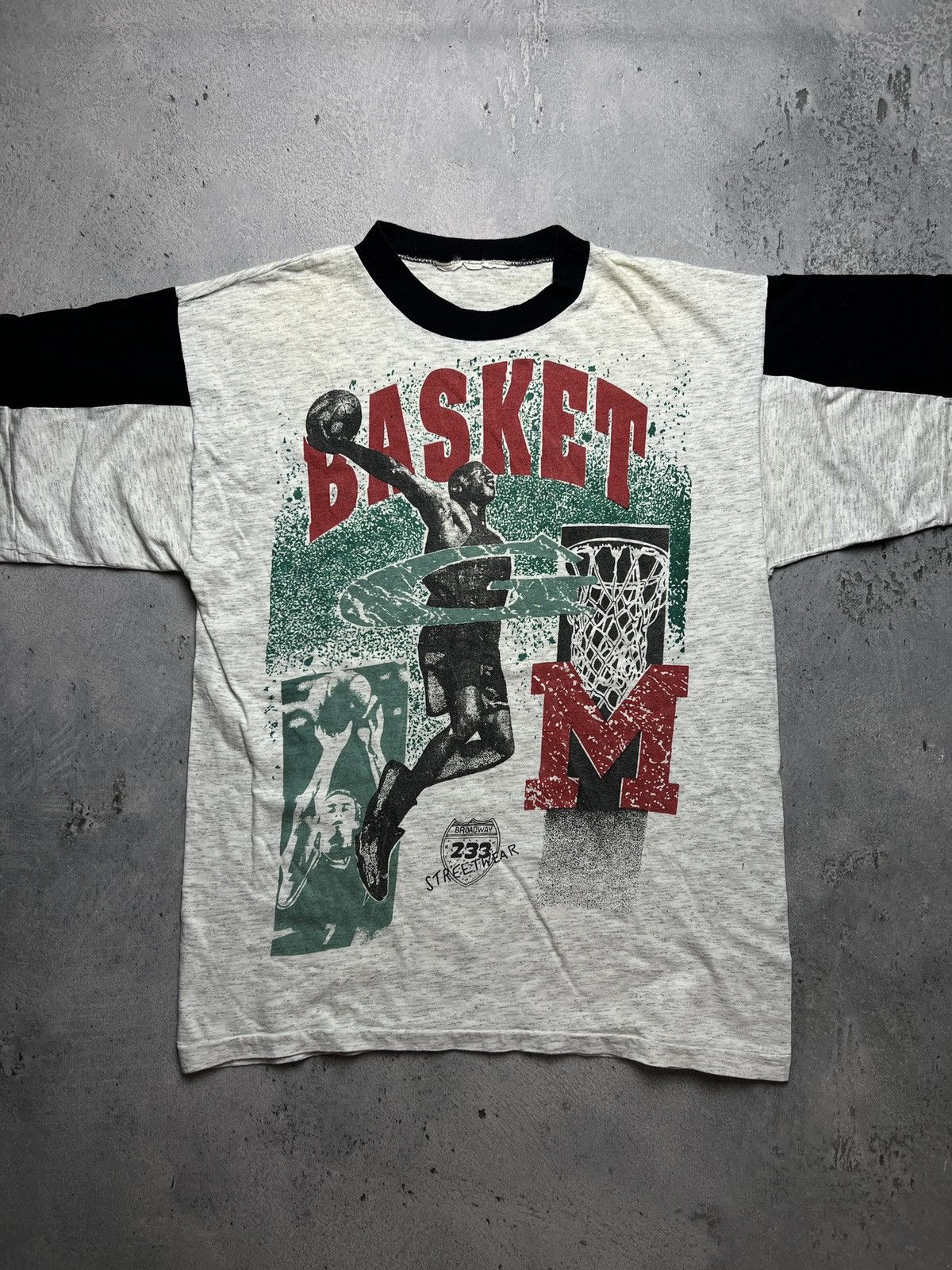 Vintage Basketball tee Basket Broadway 233 Streetwear rare item y2k Size US M / EU 48-50 / 2 - 1 Thumbnail