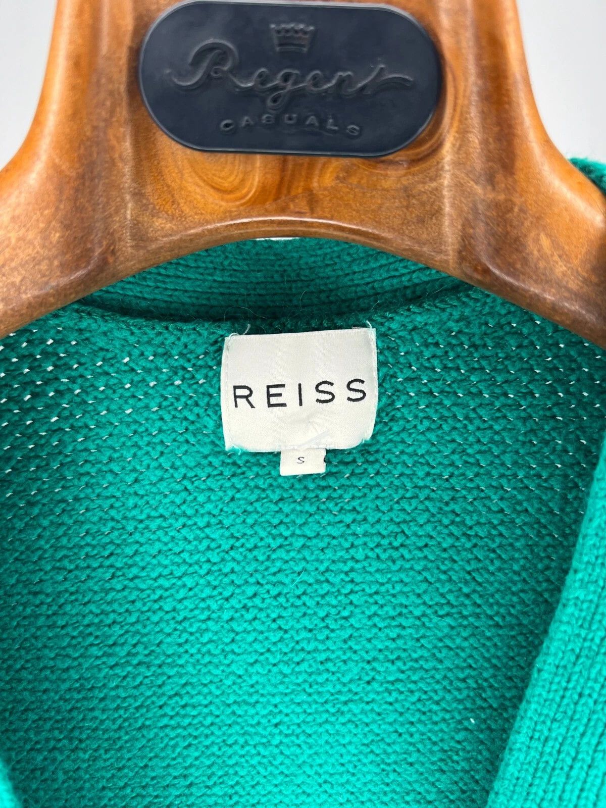 Reiss REISS Callister Emerald Knit Cardigan One Button Size S / US 4 / IT 40 - 5 Thumbnail