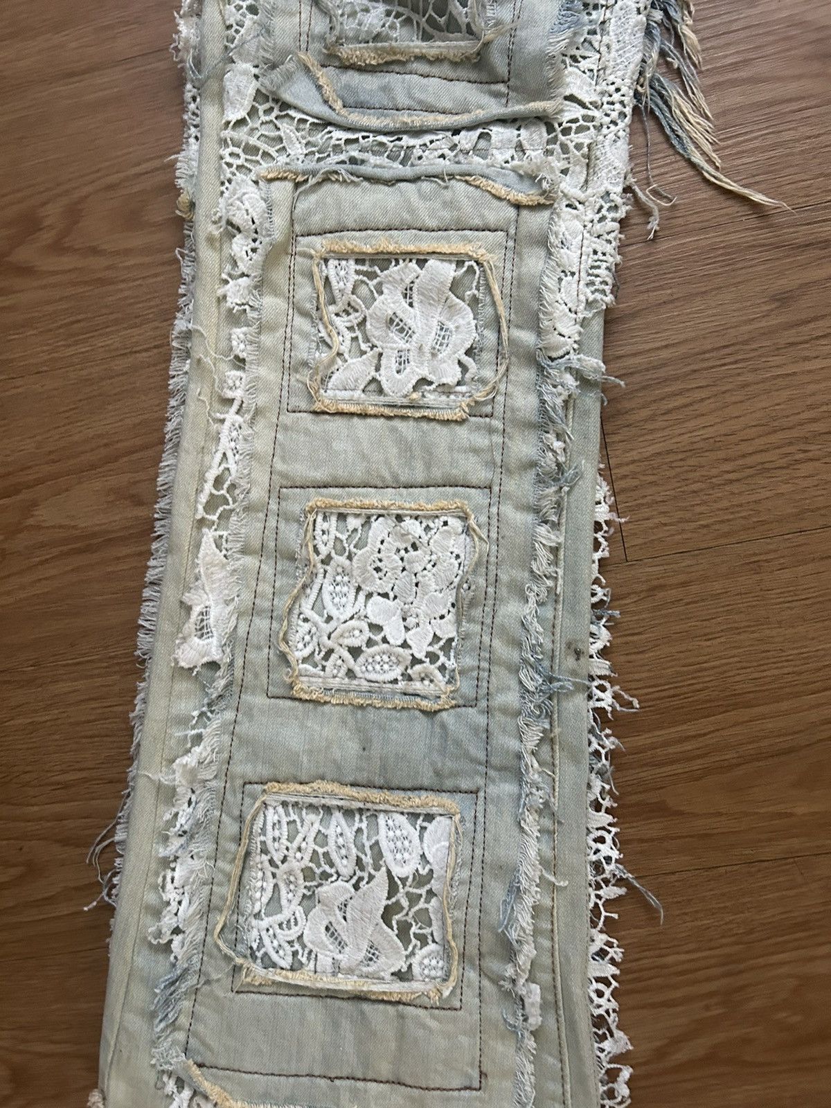 Other Hand stitched denim lace pattern Size US 36 / EU 52 - 3 Thumbnail