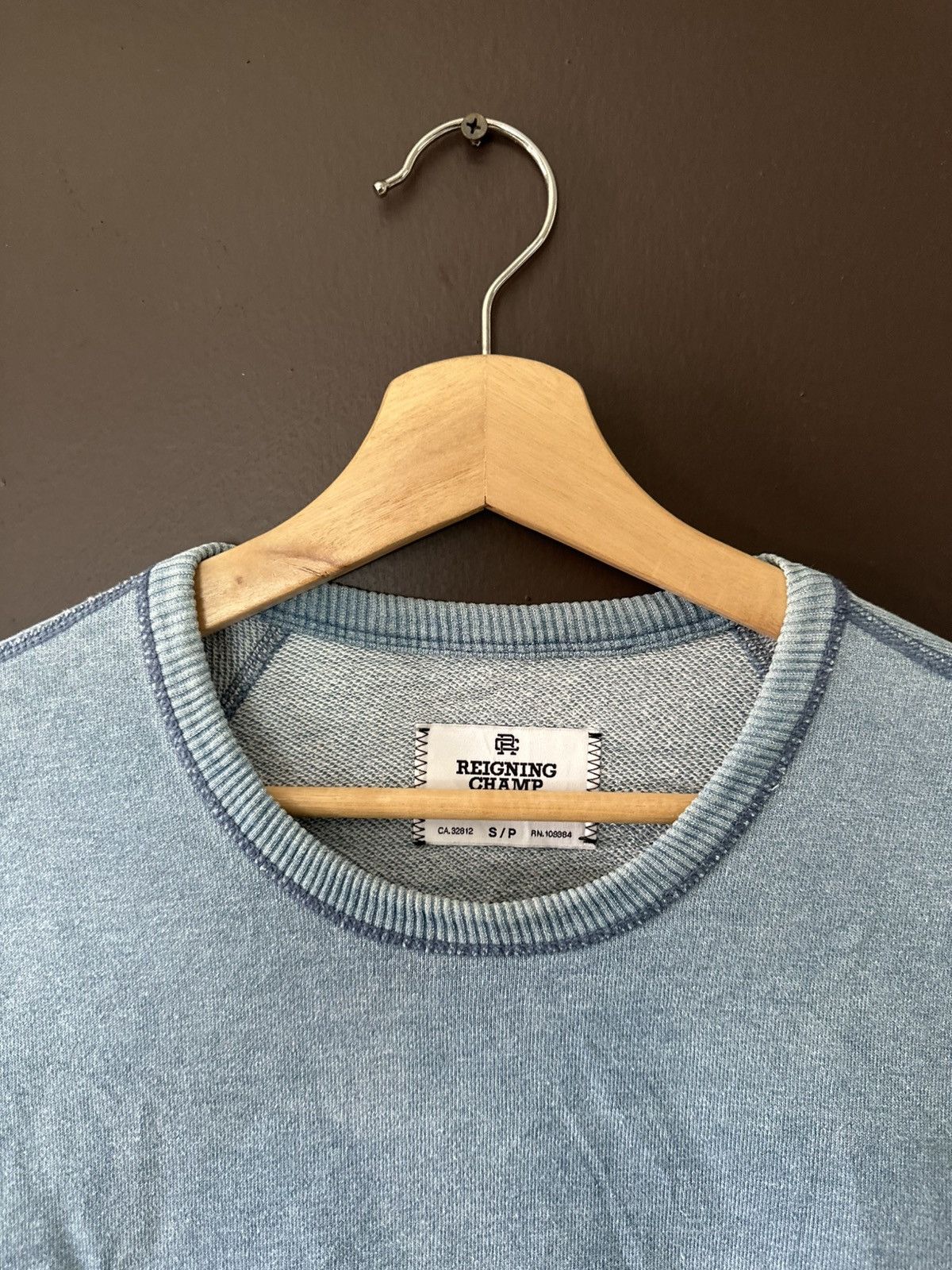 Reigning Champ Reigning Champ Blue Wash Sweatshirt Size US M / EU 48-50 / 2 - 10 Thumbnail