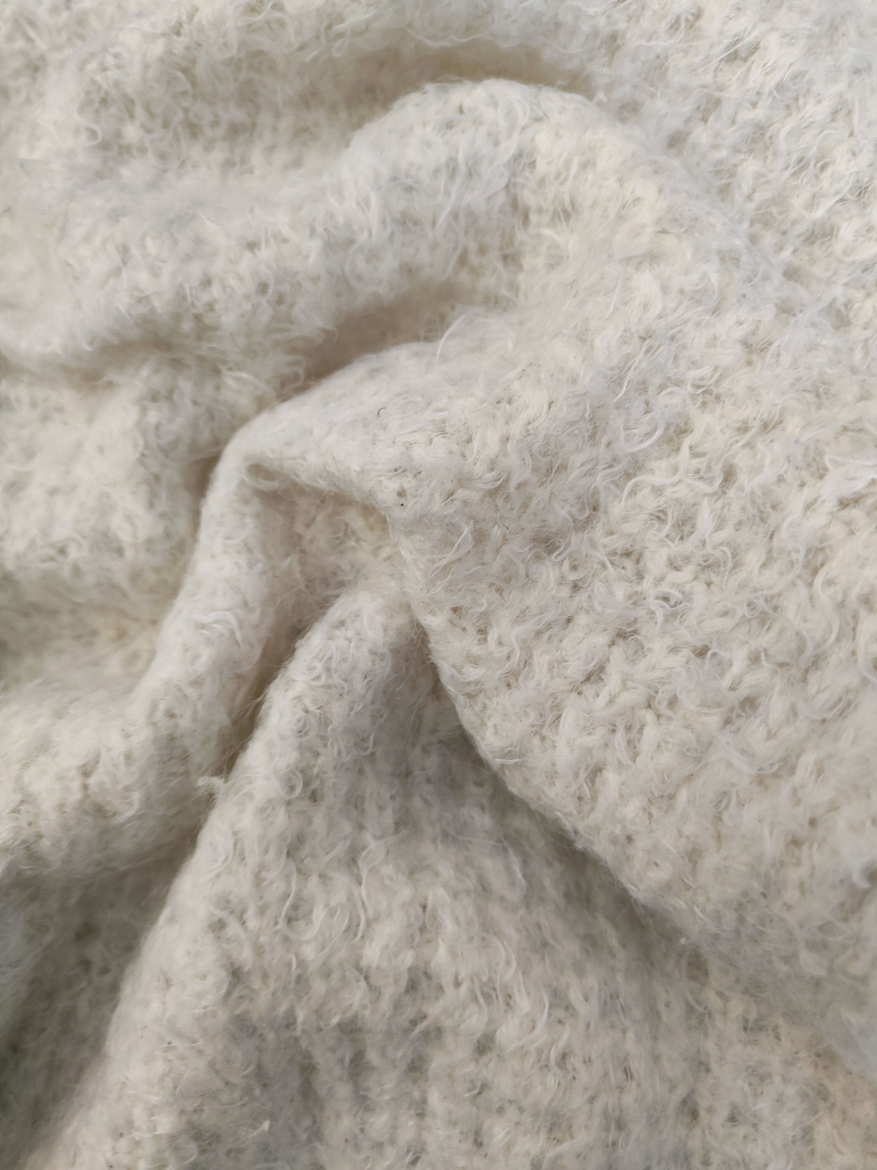 Japanese Brand DL Cecil McBee White Fur Mohair Knitwear #46-969 Size M / US 6-8 / IT 42-44 - 12 Thumbnail