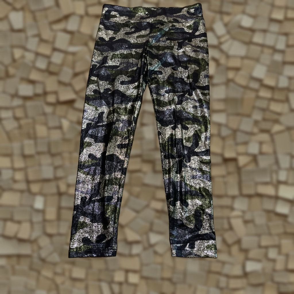 Vintage VINTAGE No Boundaries Pants Womens Large Black Green Camouflage Leggings Size 36" / US 14 / IT 50 - 1 Thumbnail
