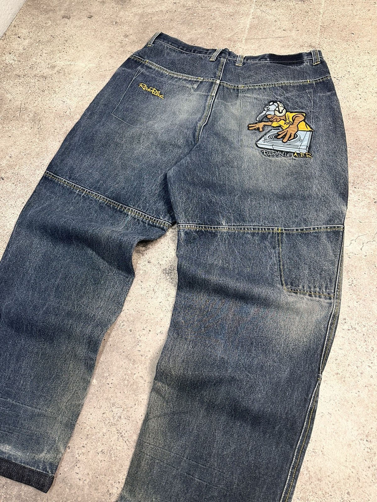 JNCO Vintage Baggy JNCO BONTAGE Ed Hardy style Y2K USA Sk8 Denim Size US 38 / EU 54 - 13 Thumbnail