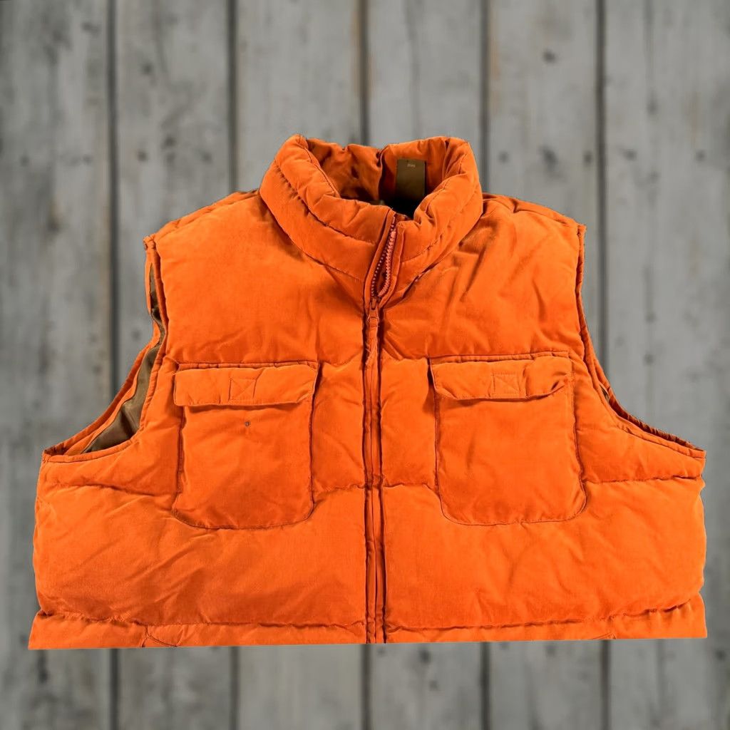 Stone Island VINTAGE St Johns Bay Puffer Vest Mens XL Orange Quilted Zip Up Outerwear Down Size US XL / EU 56 / 4 - 1 Thumbnail