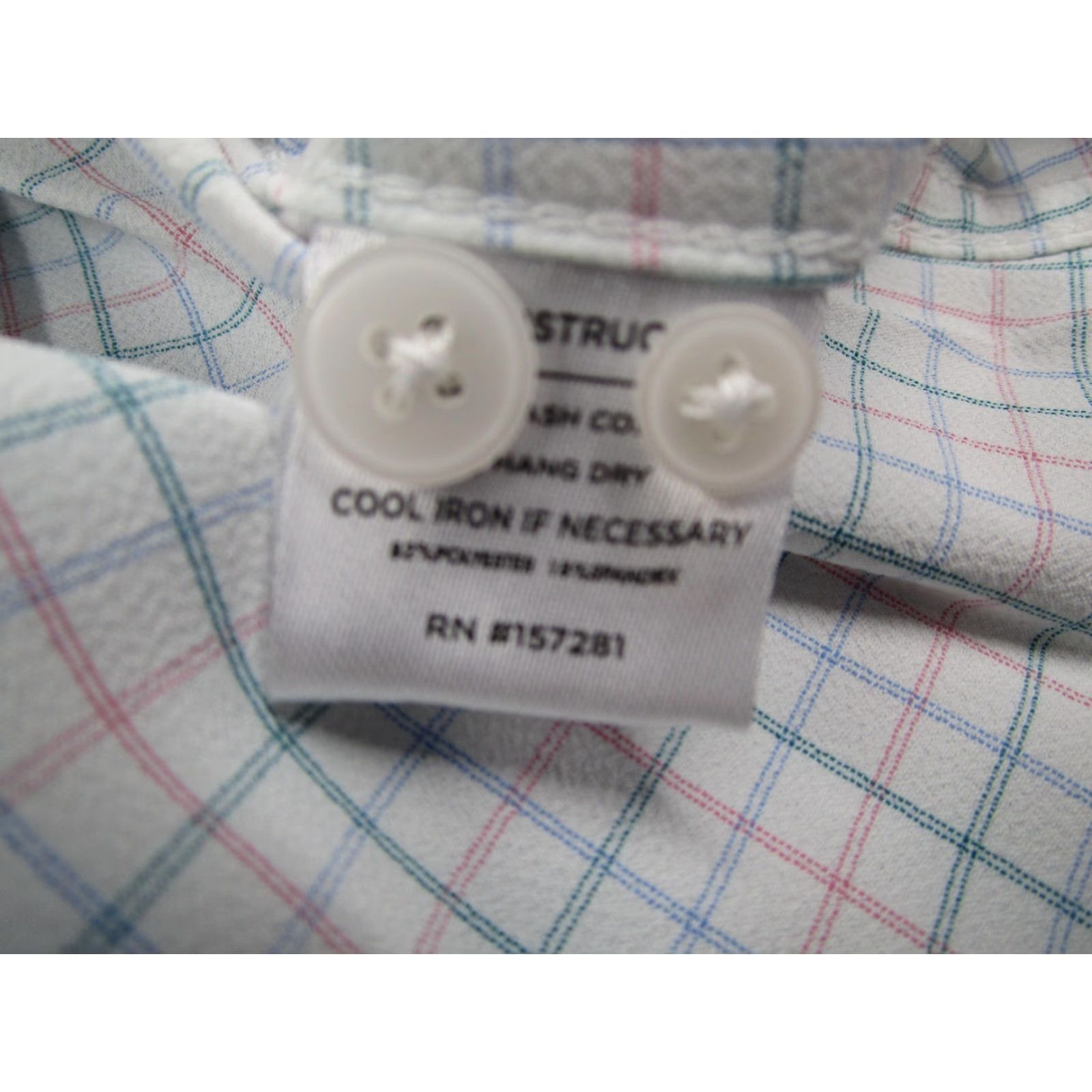 Mizzen+Main Mizzen+Main Leeward Shirt Mens XL White Cameron Plaid Classic Dress Long Sleeve Size 46R - 5 Thumbnail