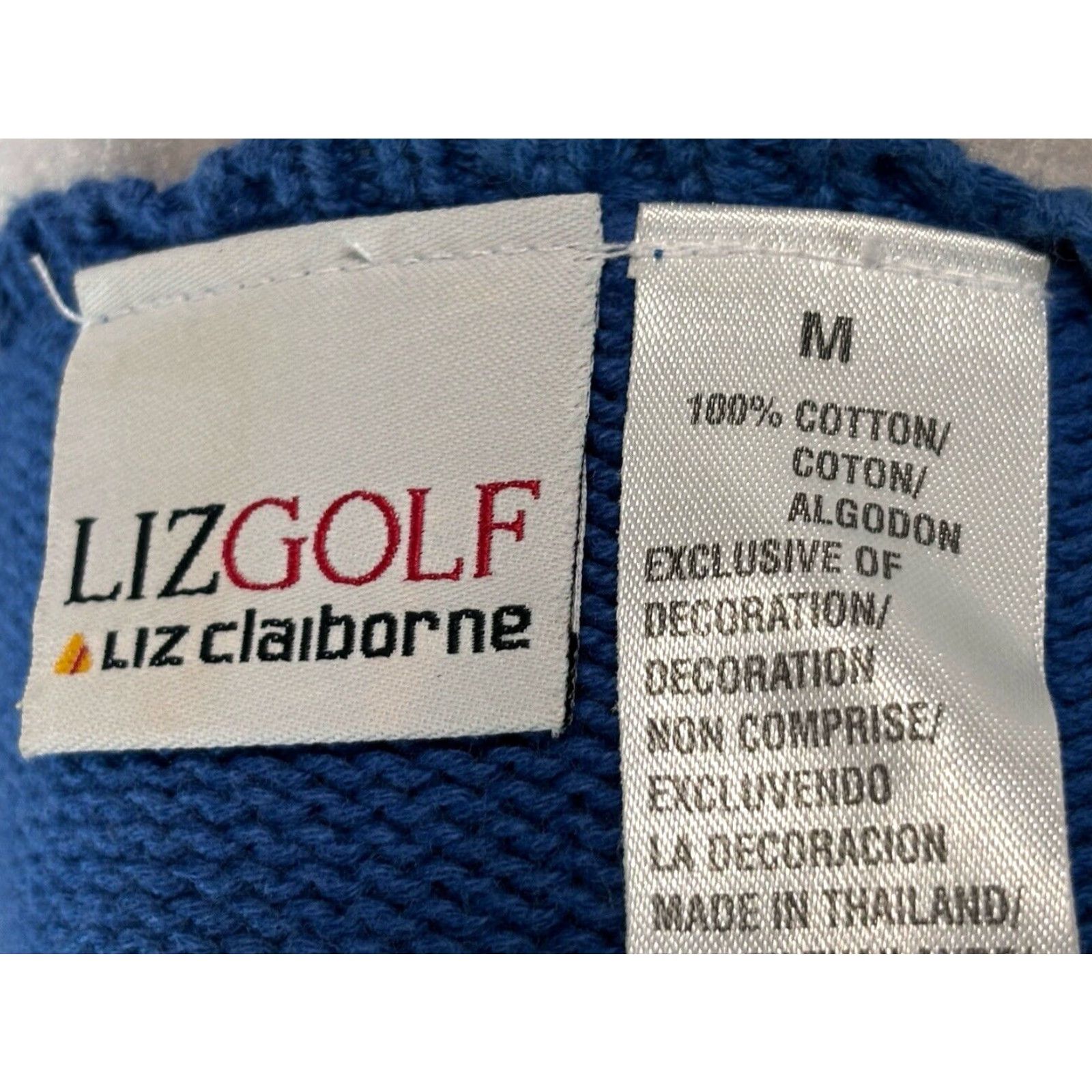 Vintage Women's Vintage Cardigan Sweater Medium Blue Floral Gingham Size M / US 6-8 / IT 42-44 - 8 Thumbnail