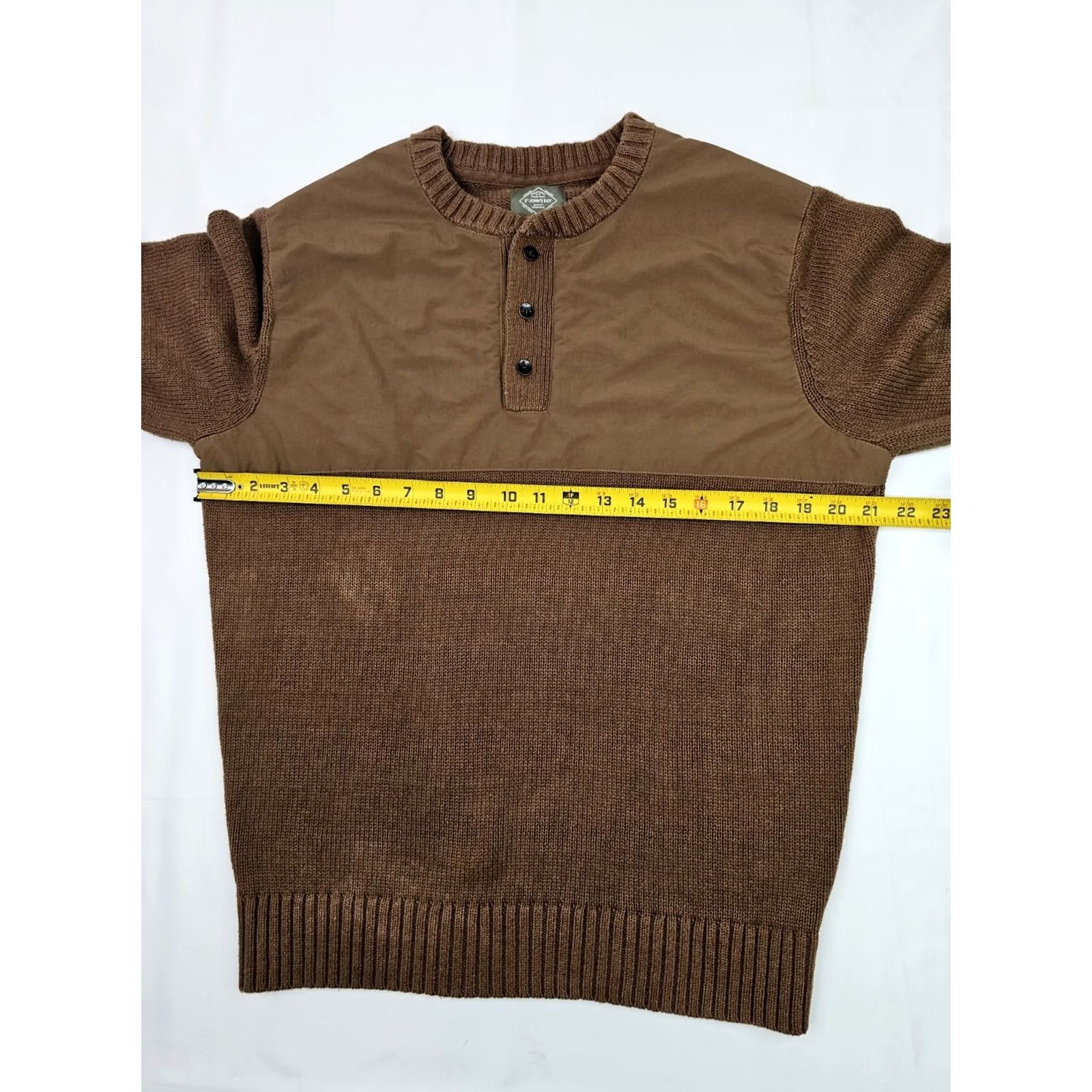Vintage St John's Bay Outdoor Knit Pullover Henley Men L Brown Nylon Yoke Knit Sweater Vintage No Size US L / EU 52-54 / 3 - 4 Thumbnail