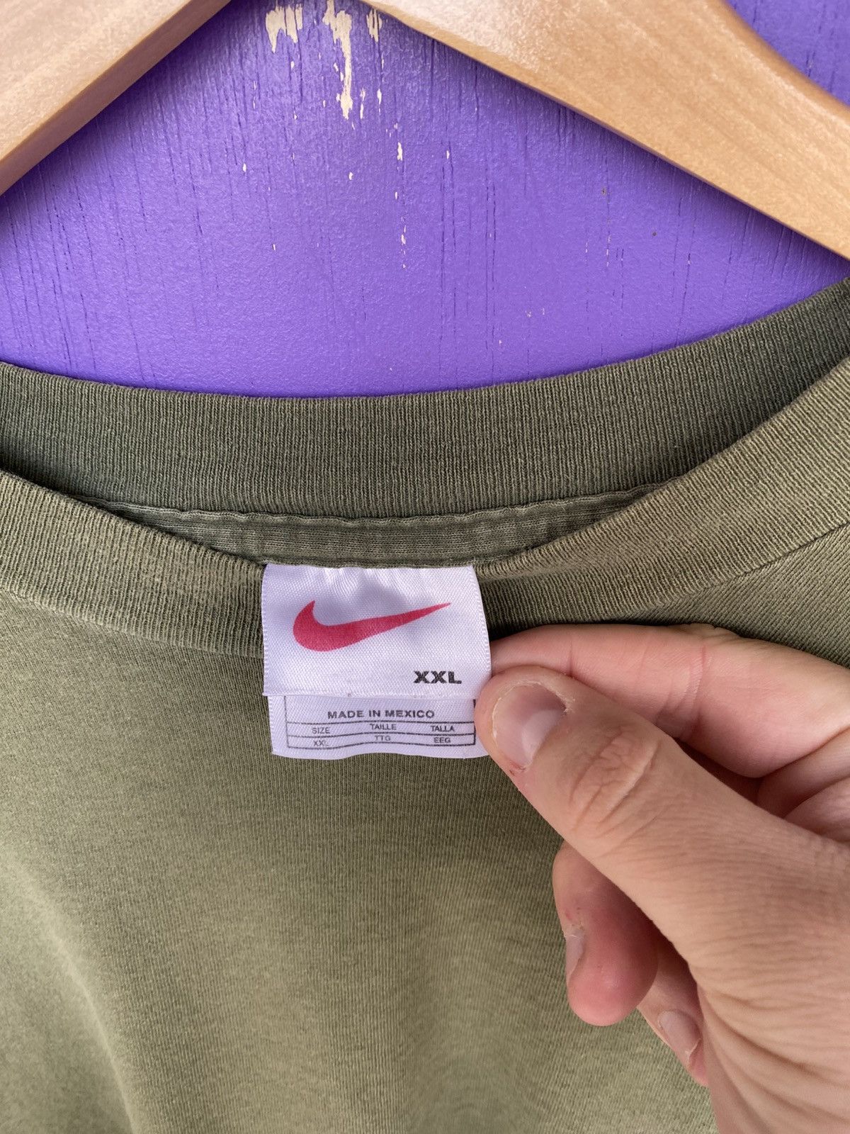 Nike Vintage 90s Nike embroidered logo faded long-sleeve Size US XXL / EU 58 / 5 - 4 Thumbnail