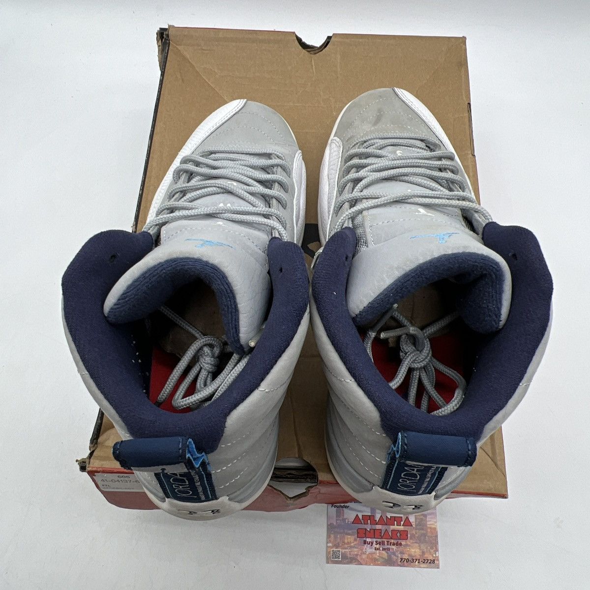 Jordan Brand Air Jordan 12 grey university blue Size US 8 / EU 41 - 7 Thumbnail