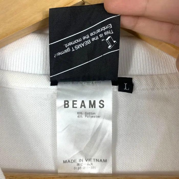 Beams Plus BEAMS PLUS BEAMST Collection Bear White Polo Tee Shirt Size US L / EU 52-54 / 3 - 4 Thumbnail