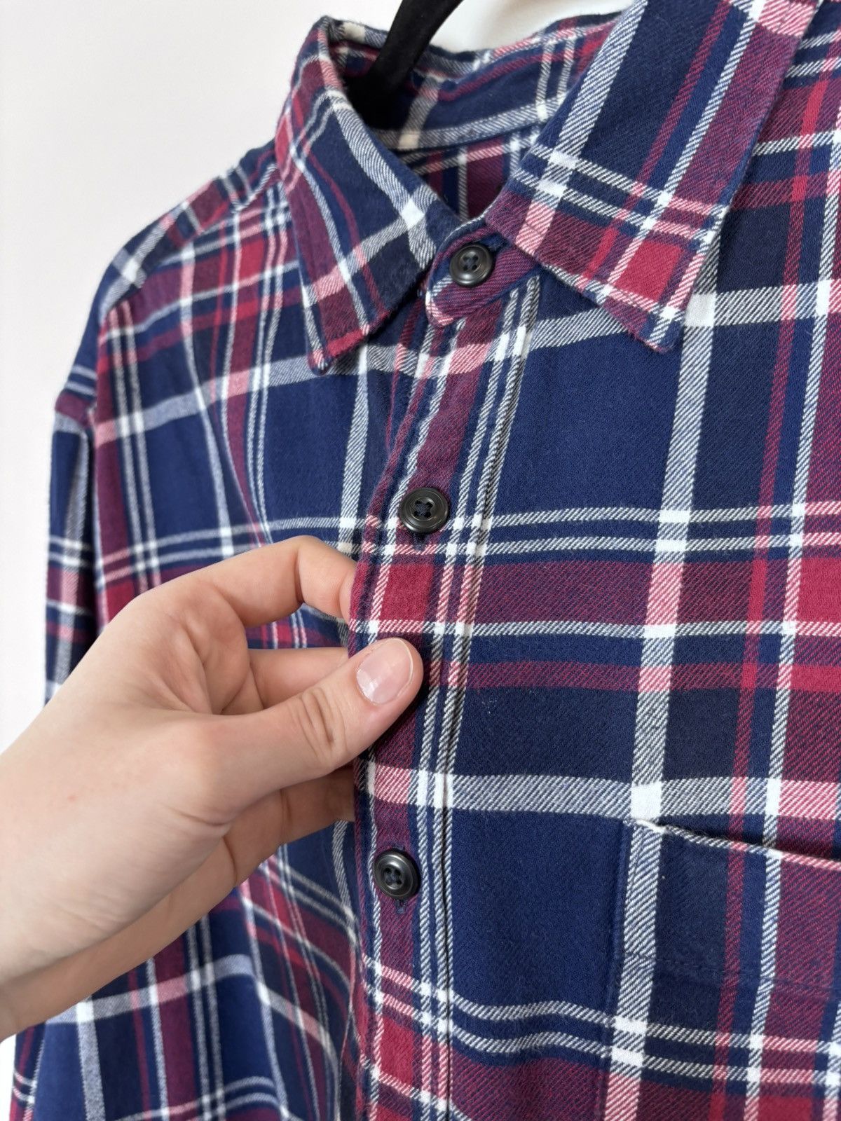 Uniqlo Uniqlo Men’s Plaid Check Pocket Button Up Flannel Shirt Size US XL / EU 56 / 4 - 6 Thumbnail