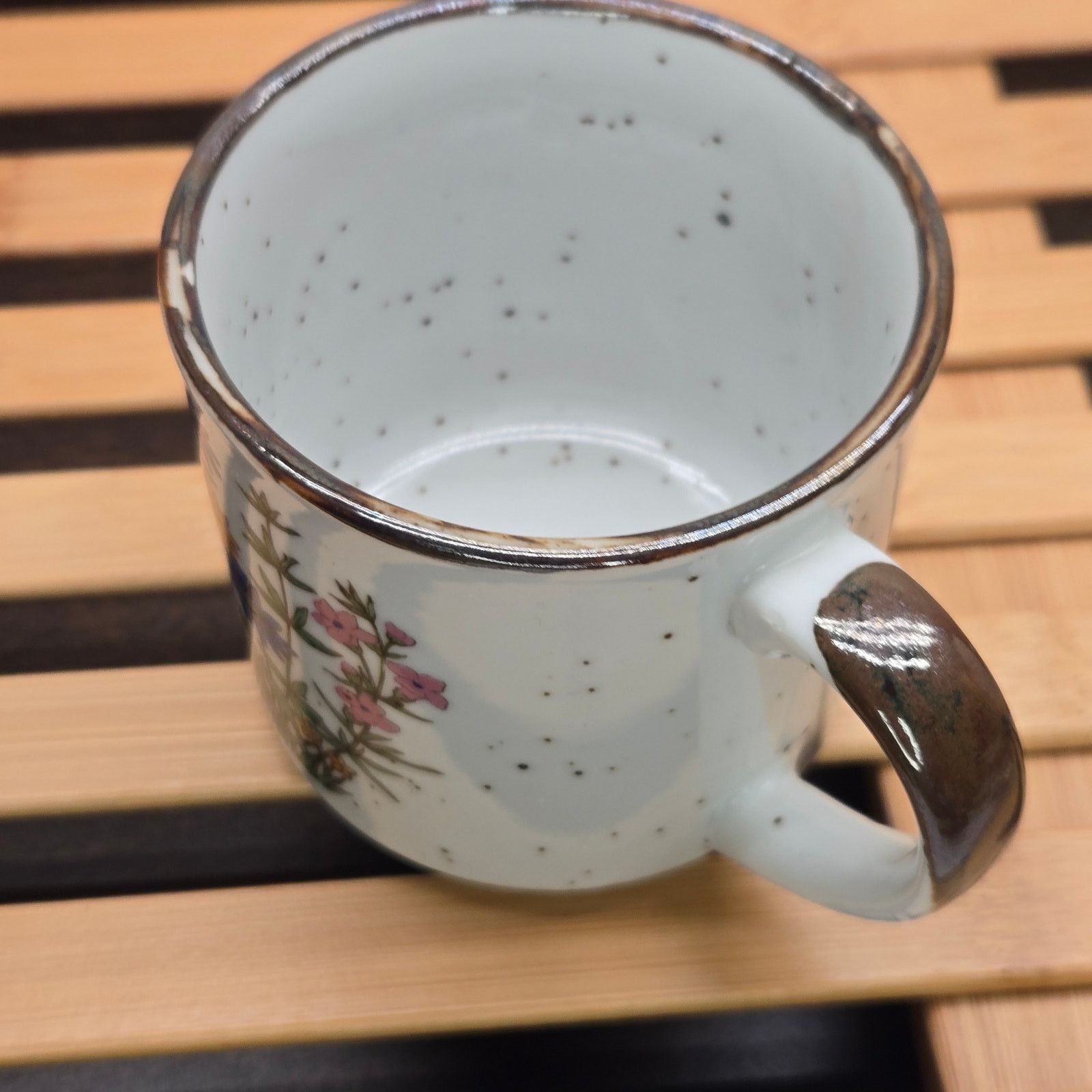 Vintage Vintage Japan Speckled Stoneware Wildflower Coffee Mug Size ONE SIZE - 10 Thumbnail