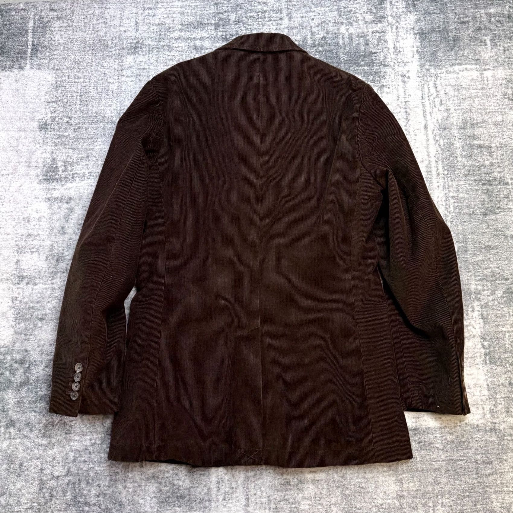 J.Crew VINTAGE J.CREW Blazer Corduroy Single-Breasted Four-Button Notch Brown Mens Small Academia Jacket Coat Vintage Size 36R - 7 Thumbnail