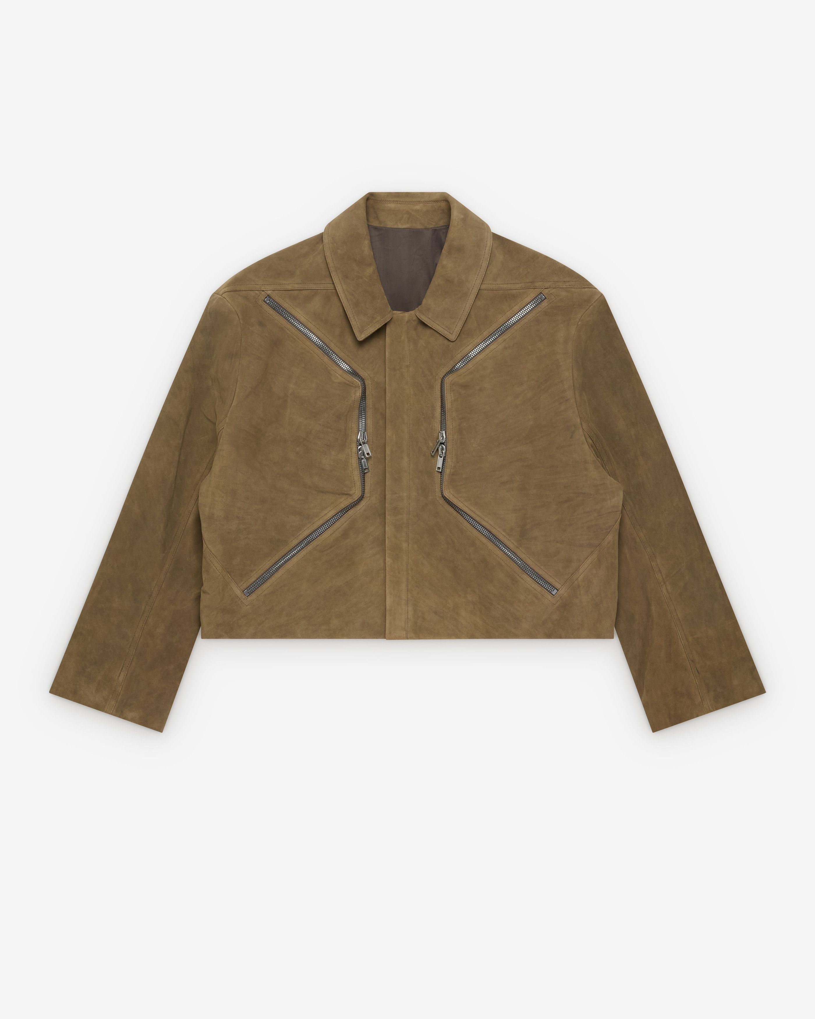 Rick Owens Rick Owens - Heizer Mac Jacket - (Brown), Men's