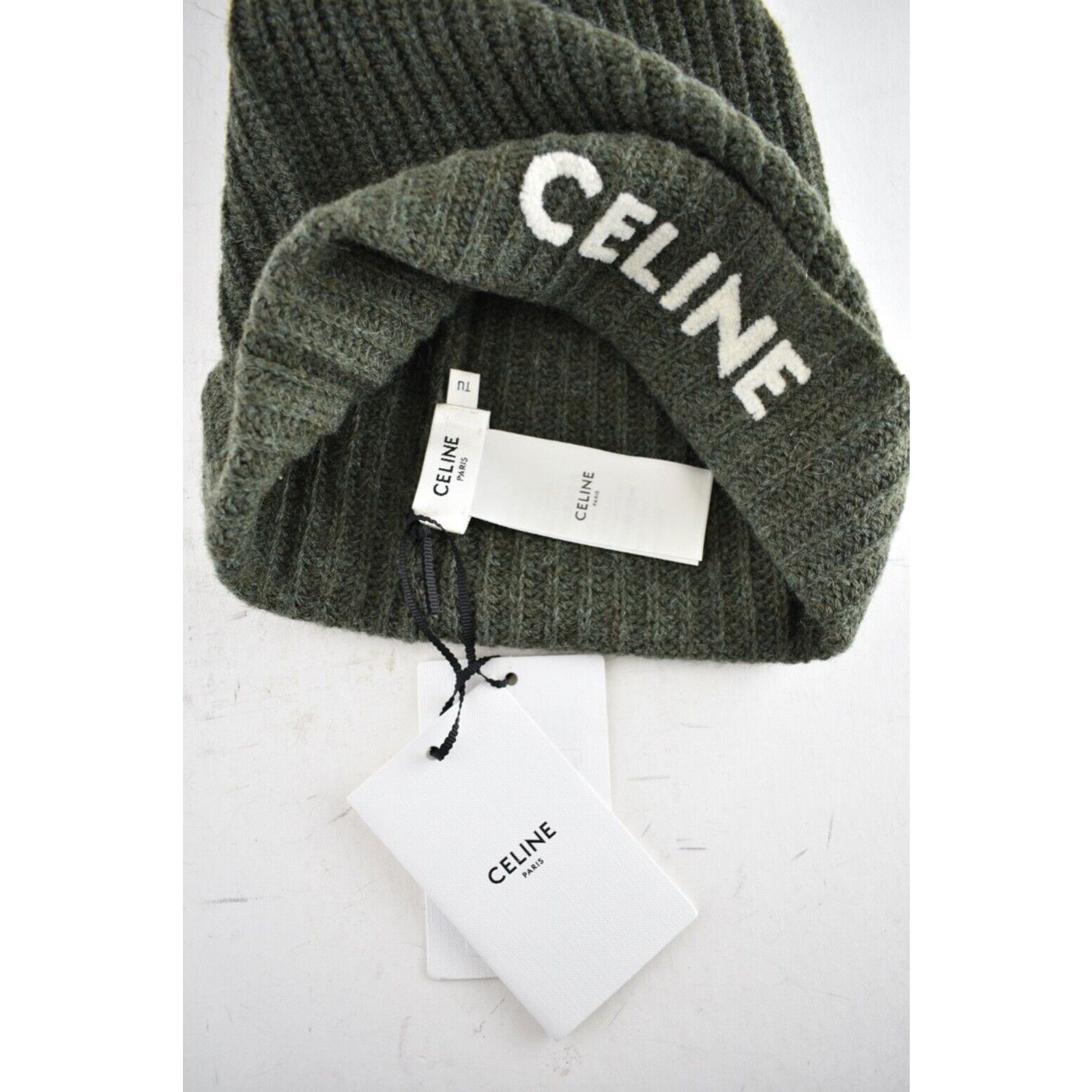 Celine Celine Paris Laine Wool Knit Beanie Winter Hat One Size Size ONE SIZE - 7 Thumbnail