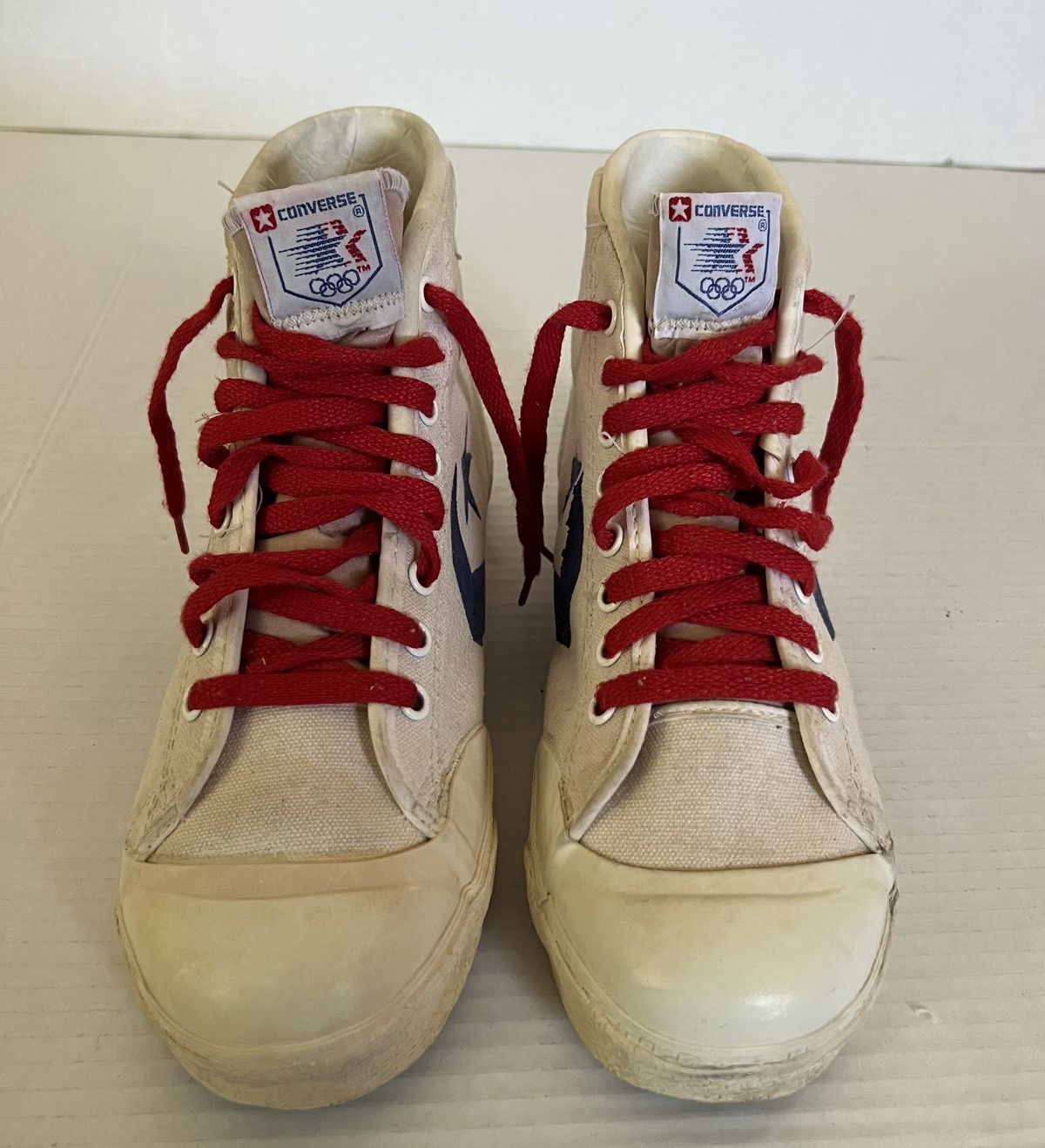 Converse Vintage 80’s Converse Usa Olympic La84 1984 Sample High Top Size US 7 / EU 40 - 3 Thumbnail
