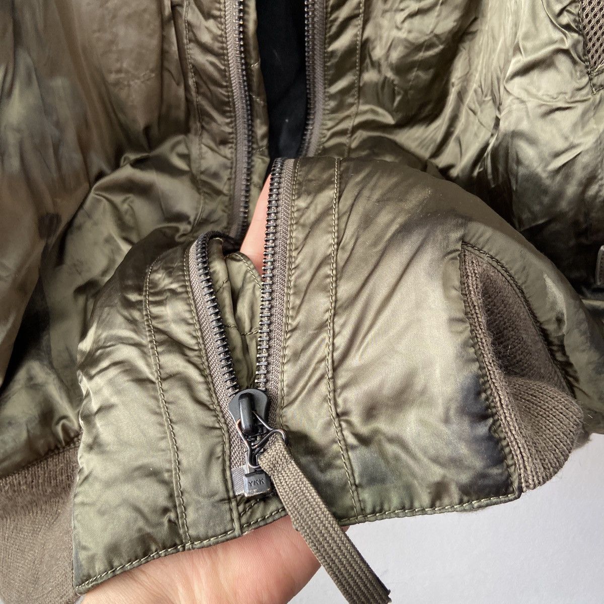 Helmut Lang Helmut Lang Olive Nylon Mesh Bomber Jacket F/W 2015 Size US XL / EU 56 / 4 - 12 Thumbnail