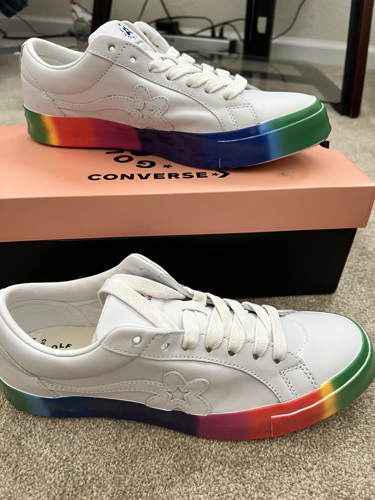 Golf Wang converse one star ox golf le fluer rainbow sole Grailed