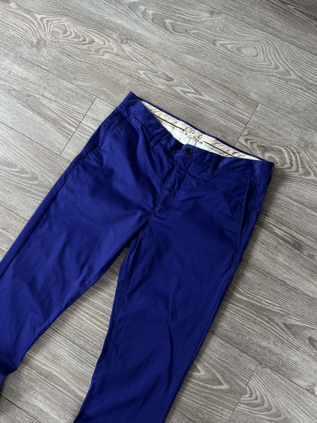 Acne Studios × Designer Archival Acne Studios Roc Satin Cotton Skinny Pants Size US 34 / EU 50 - 4 Thumbnail