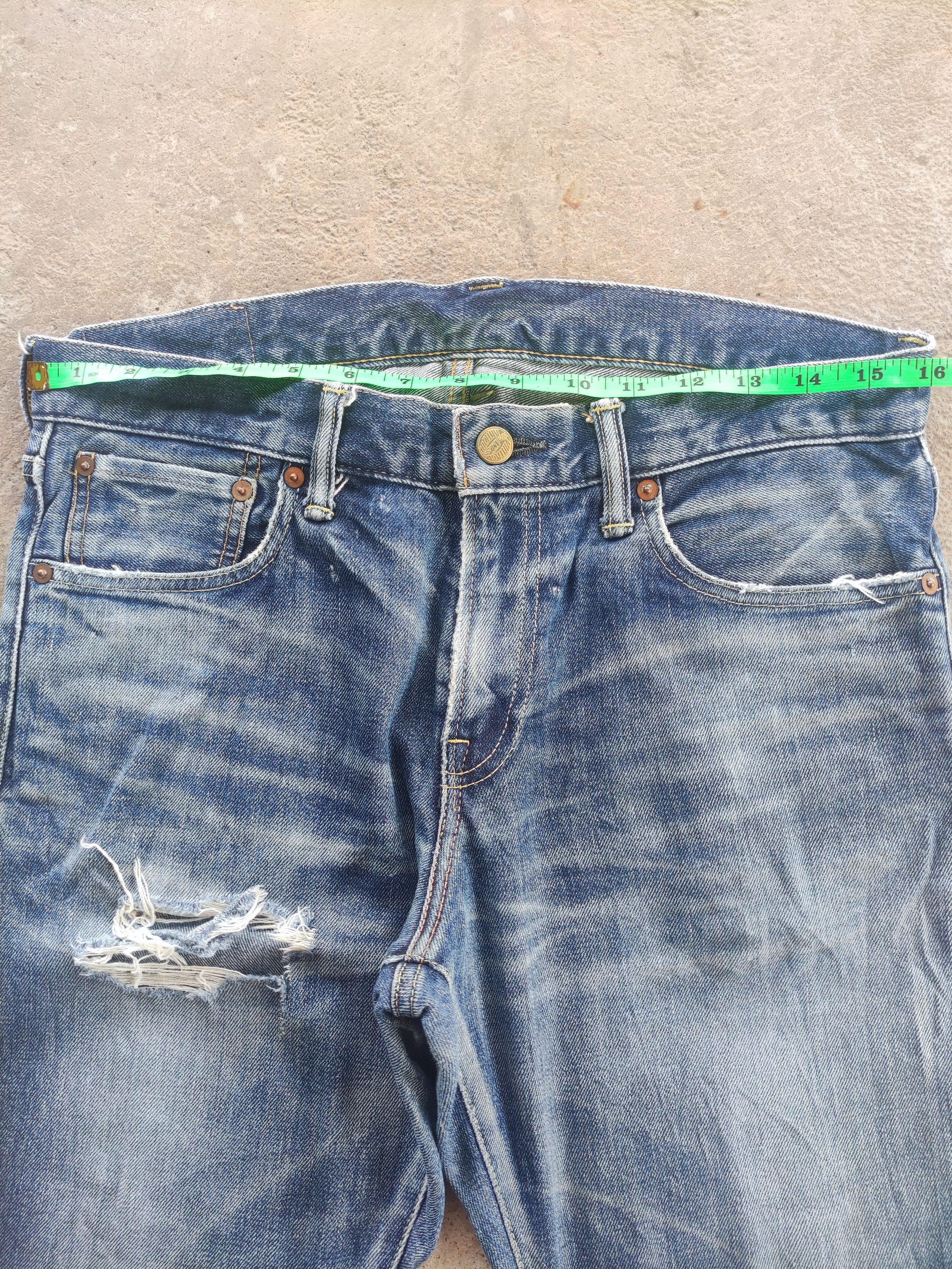 Japanese Brand Vintage Japanese Brand Faded Distressed Denim Pants Size US 32 / EU 48 - 7 Thumbnail