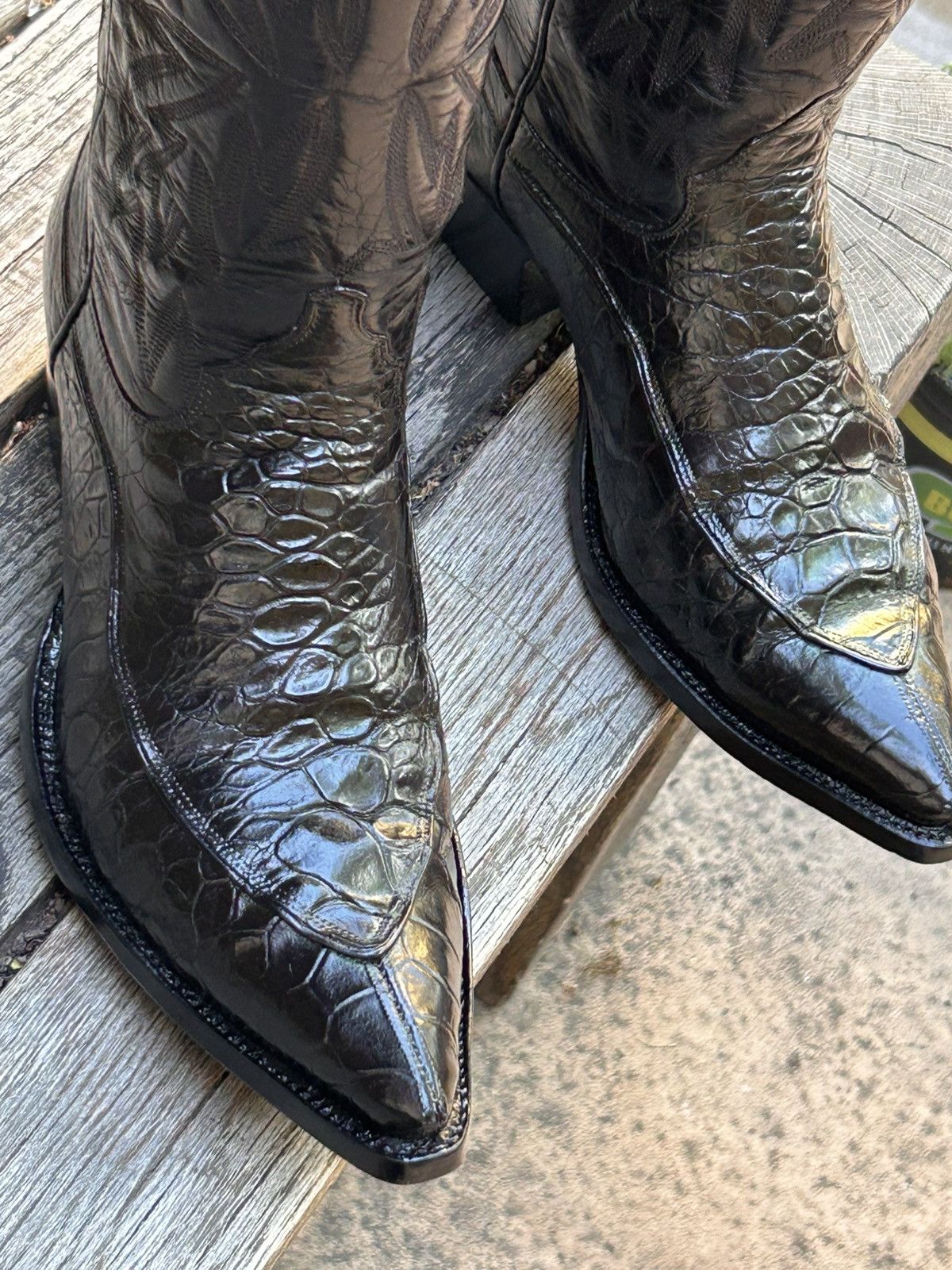 Justin Boots Justin Pre-Ban Genuine Sea Turtle Cowboy Boots Size 9.5 D Size US 9.5 / EU 42-43 - 8 Thumbnail