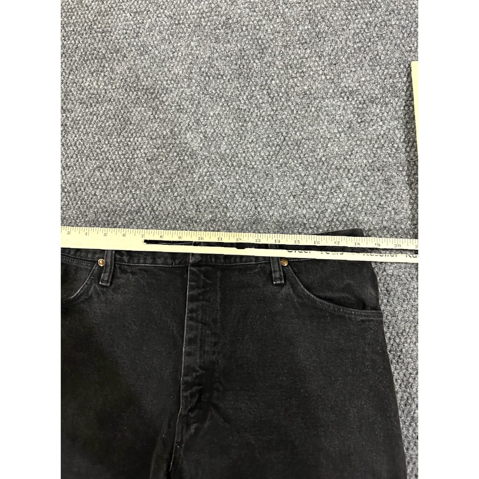 Wrangler Wrangler Jeans Mens 38x32 Black Regular Fit Straight Denim Classic Western Jeans Size US 38 / EU 54 - 4 Thumbnail