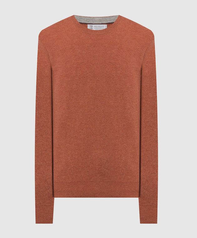 Brunello Cucinelli o1y0526 Crewneck Sweater in Rust Size US M / EU 48-50 / 2 - 1 Thumbnail