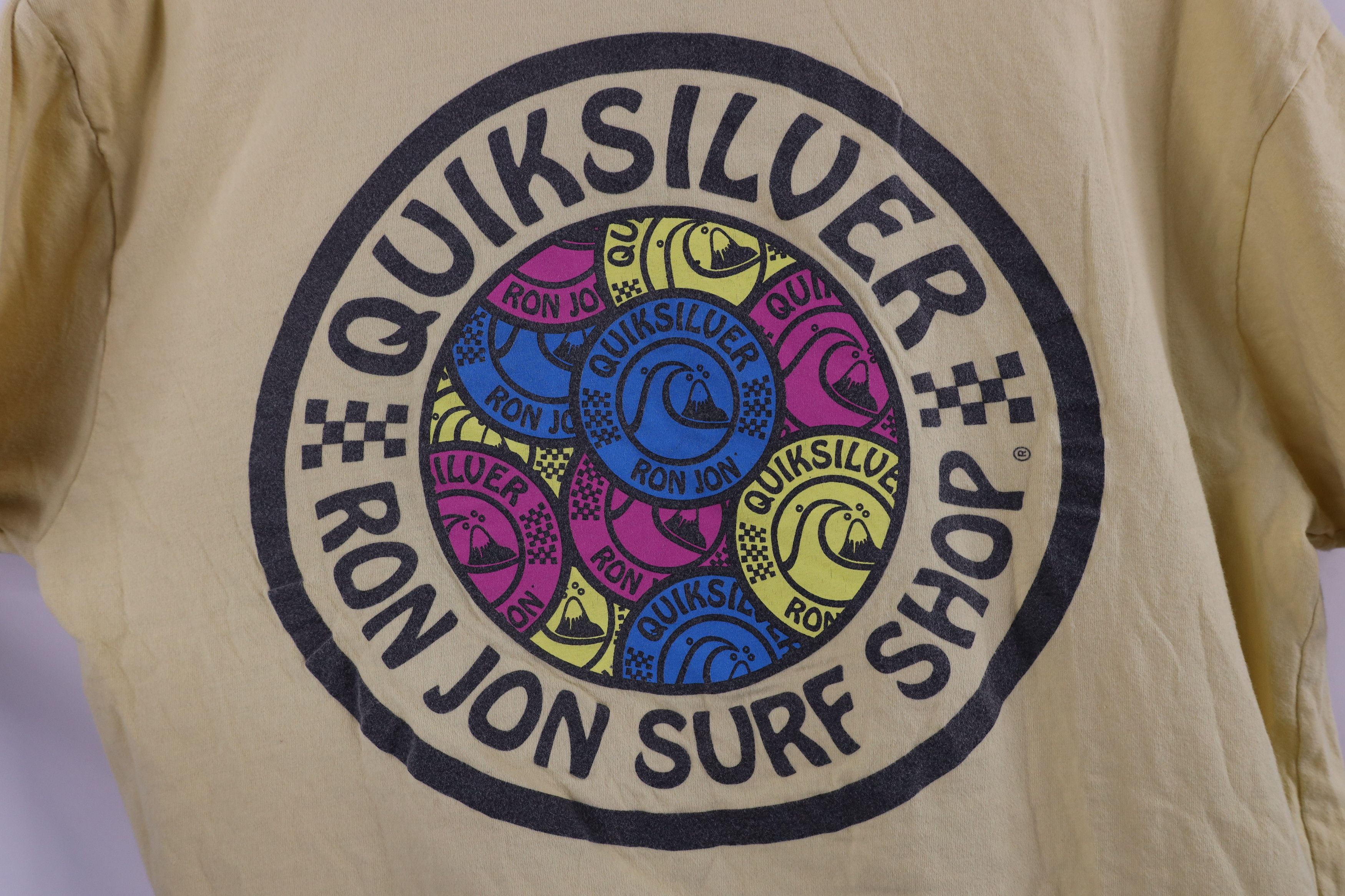 Quiksilver × Vintage Quiksilver x Ron Jon Surf Shop Spell Out Surfing T-Shirt Size US M / EU 48-50 / 2 - 9 Thumbnail