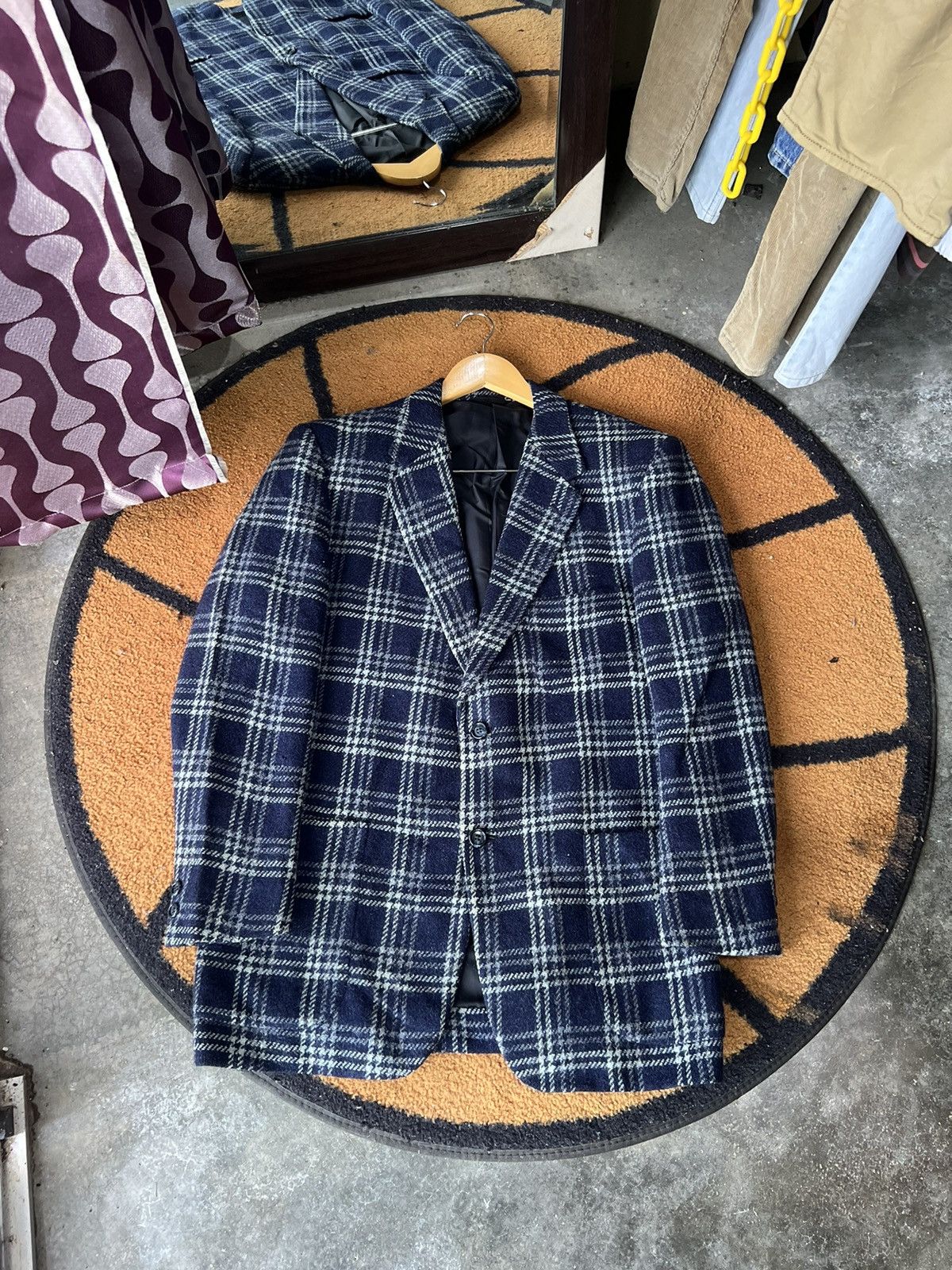 Harris Tweed 🔥Hand Woven Harris Tweed Knit Blazer Size 44S - 2 Thumbnail