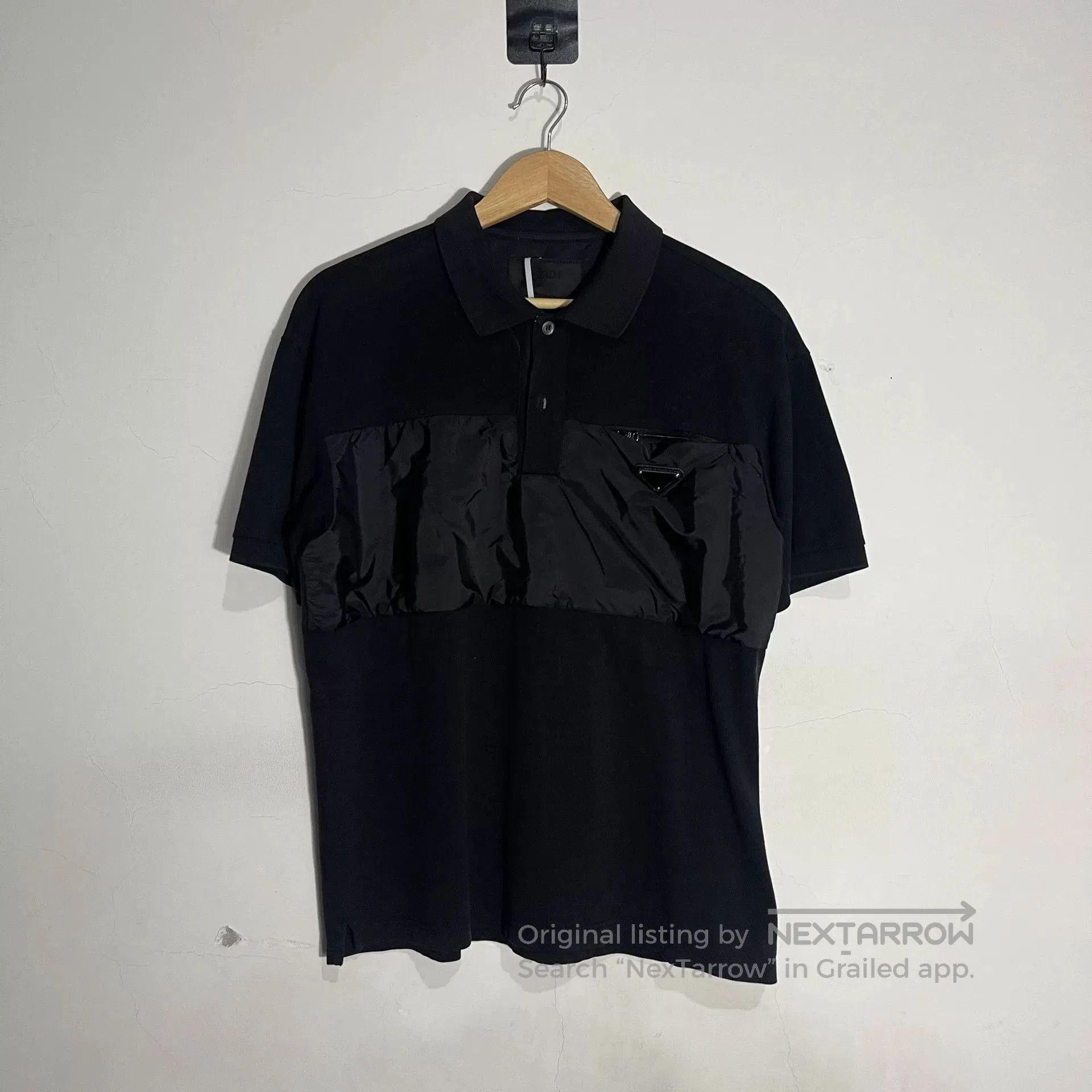 Prada Prada Black Triangle Logo Nylon Polo. Size US S / EU 44-46 / 1 - 1 Thumbnail