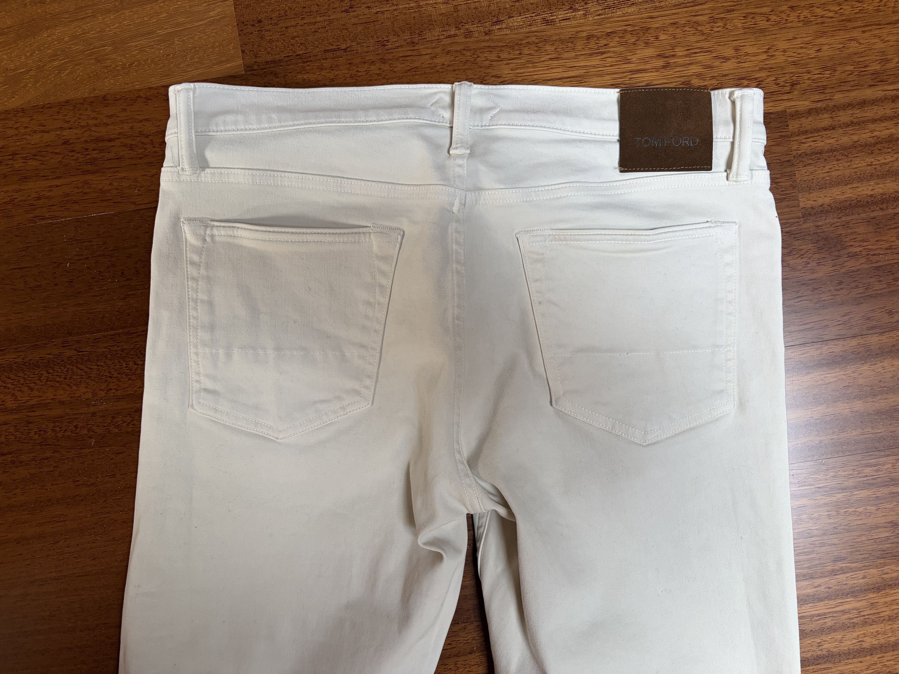 Tom Ford Beige Clean Compact Twill Slim Fit 5 Pocket Trouser Size US 34 / EU 50 - 7 Thumbnail