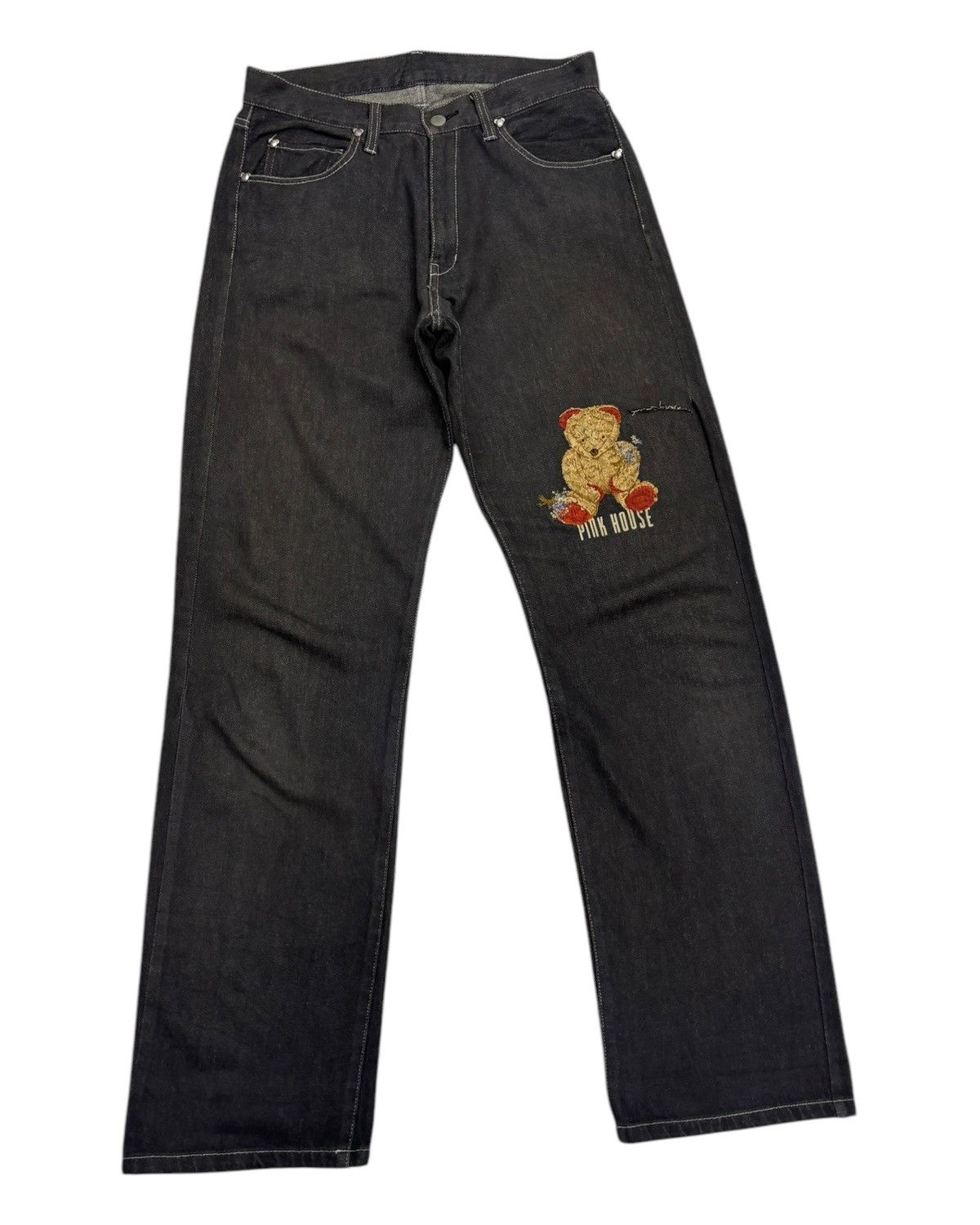 Helmut Lang 🔥PINK HOUSE BLACK JEANS DISTRESSED DENIM Size US 30 / EU 46 - 3 Thumbnail