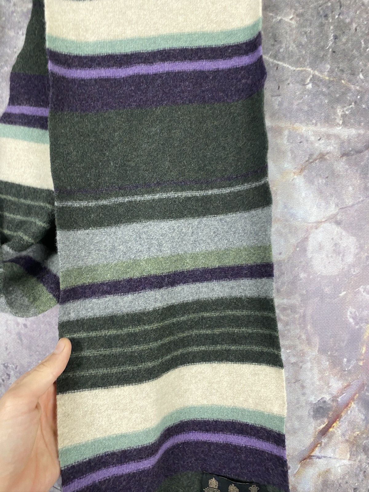 Barbour × Vintage Men’s Sheep Wool Scarf Barbour Luxury Streetwear Size ONE SIZE - 4 Thumbnail
