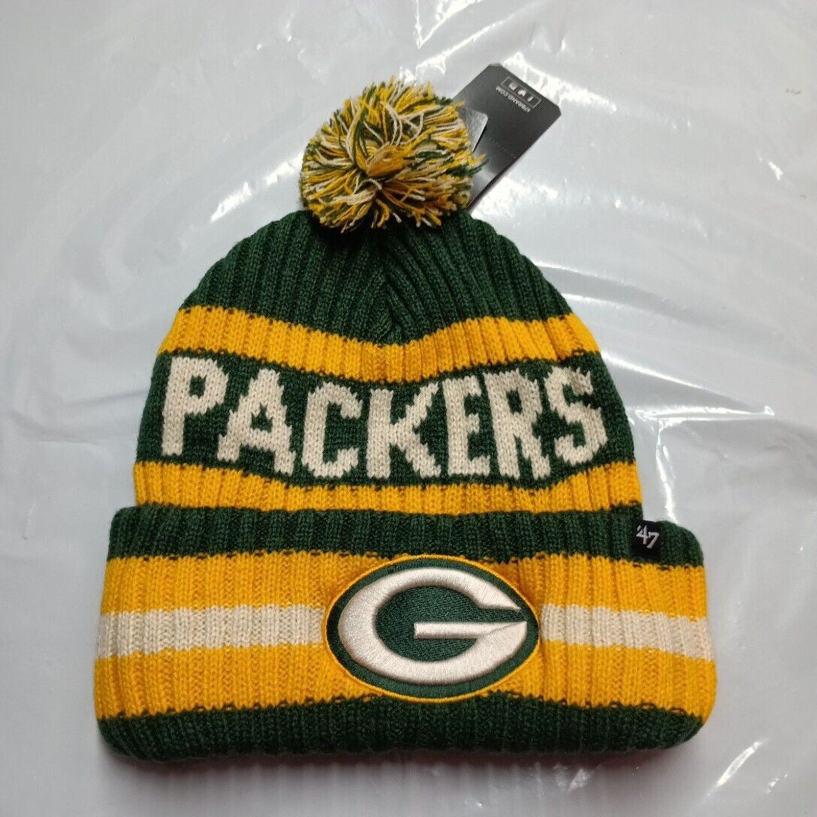 47 Brand Green Bay Packers NFL '47 Brand Winter Beanie Knit Ski Hat Size ONE SIZE - 1 Thumbnail
