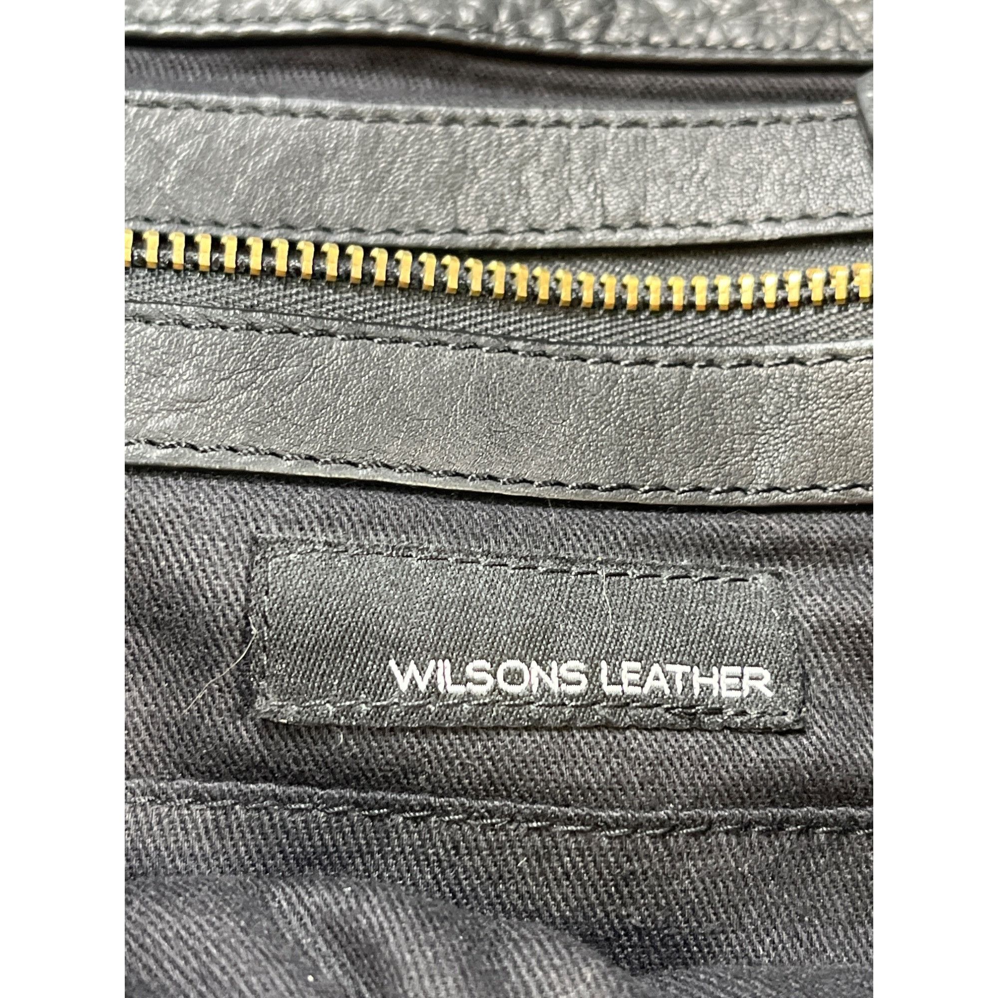 Wilsons Leather Wilsons Leather Large Black Shoulder Bag SKU 7536 Size ONE SIZE - 10 Thumbnail
