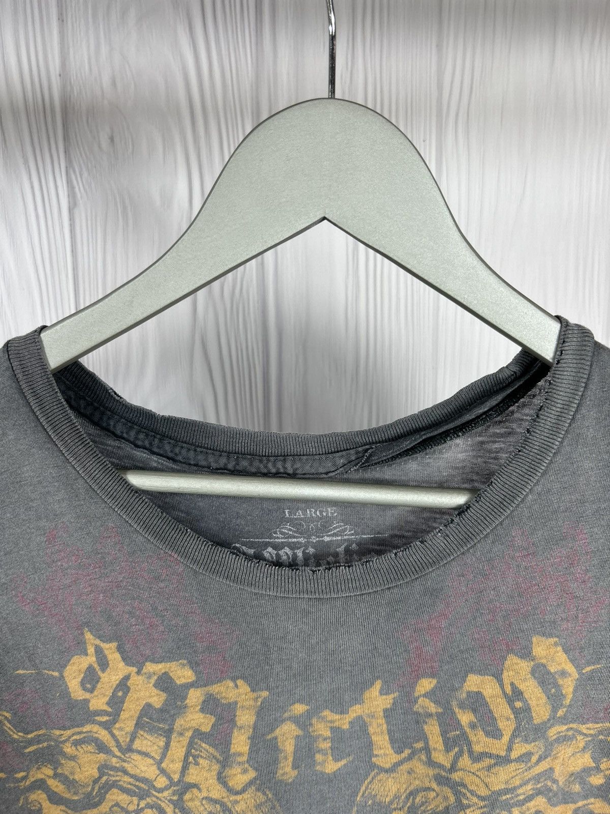 Affliction × Vintage Vintage Y2K Affliction Distressed Torn Sunfaded Tank Top L Size US L / EU 52-54 / 3 - 17 Thumbnail