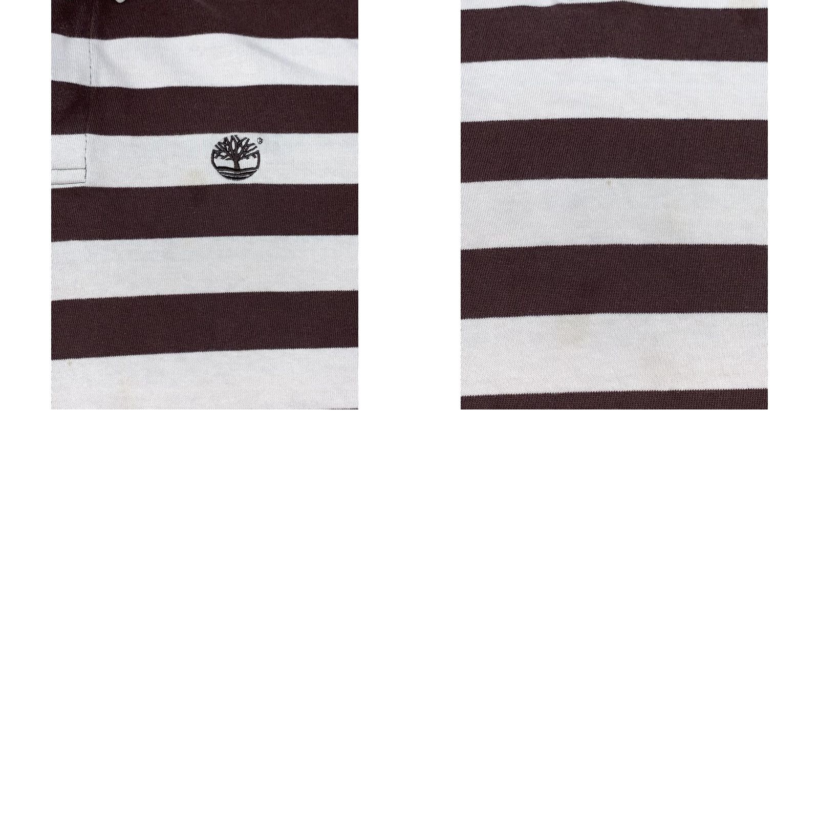 Timberland Timberland Striped Polo Long Sleeve Brown Tan Large Casual Mens Polo Shirt Regular Fit Size US L / EU 52-54 / 3 - 8 Thumbnail
