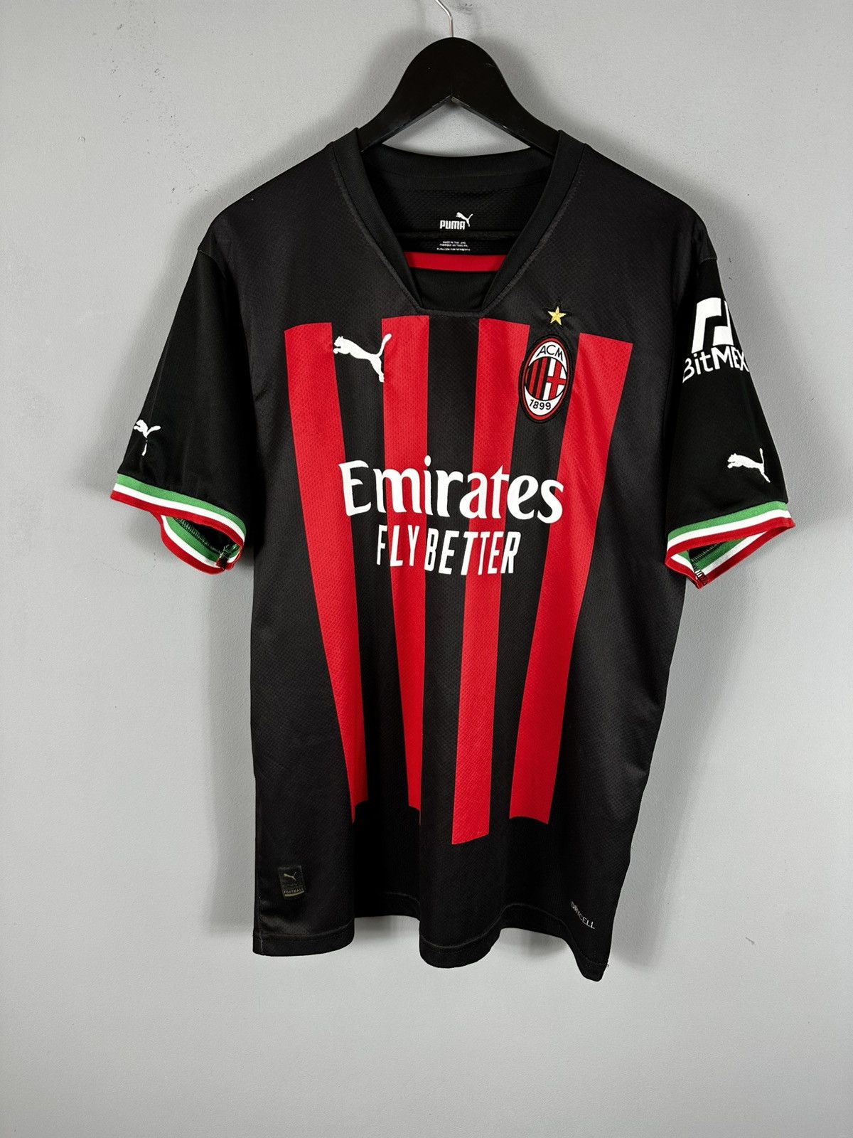 Puma Puma Men's Soccer A.C. Milan 22/23 Home Jersey Size US XL / EU 56 / 4 - 1 Thumbnail