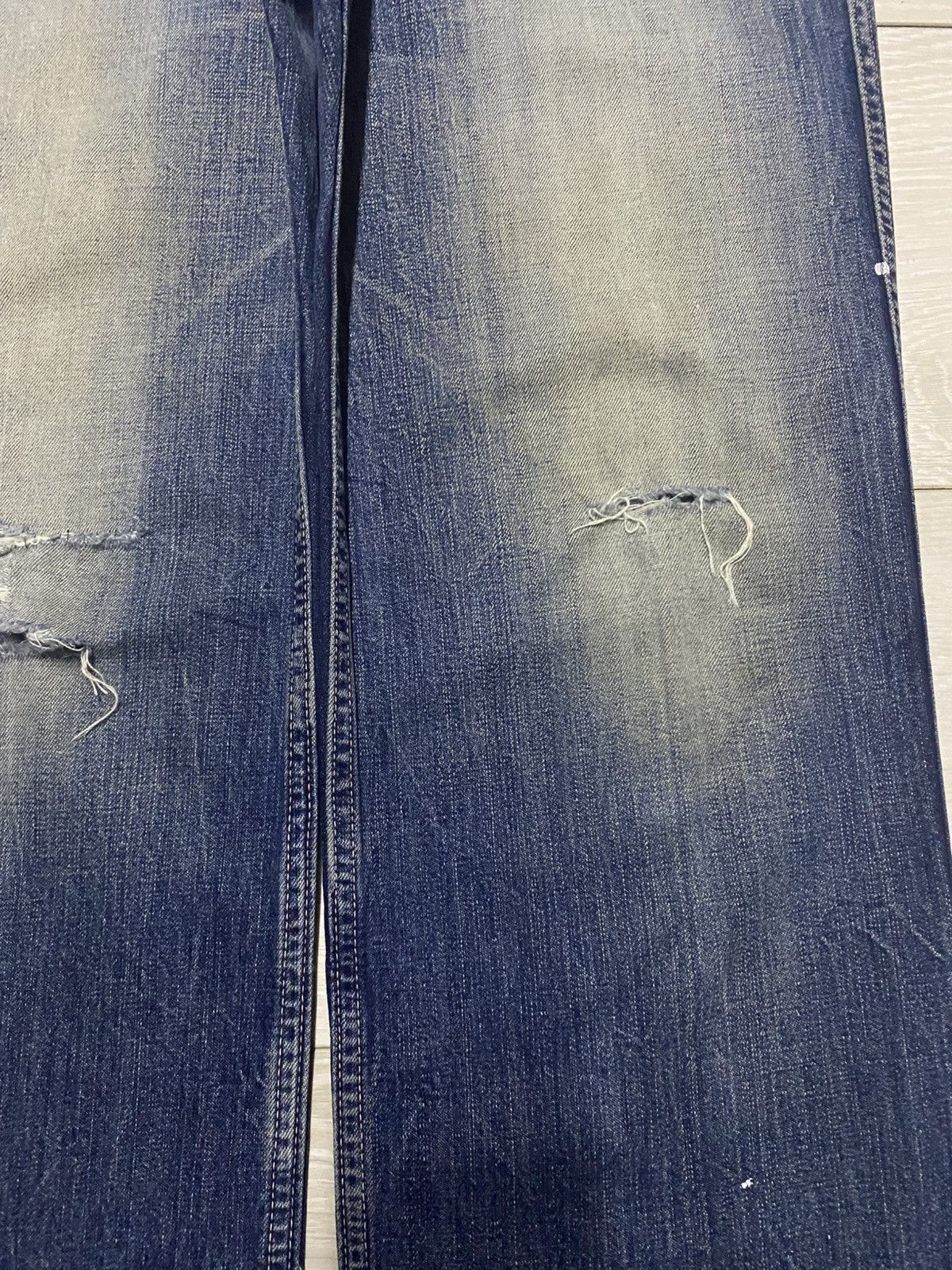 Lee Vintage Lee Union Made Blue Wash Paint Splatter Loose Jeans Size US 31 - 8 Thumbnail