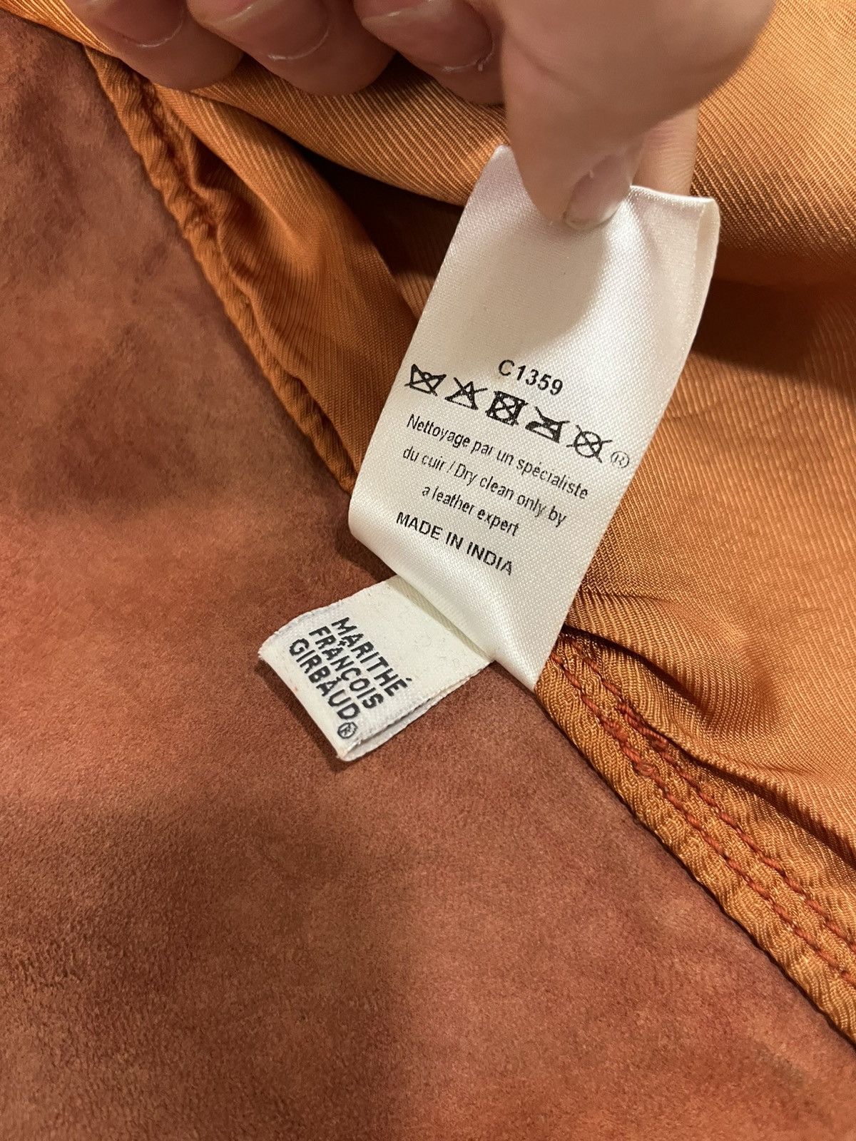 Marithe + Francois Girbaud Marithe Francois Girbaud Vintage Rare Orange Leather Jacket Size M / US 6-8 / IT 42-44 - 11 Thumbnail