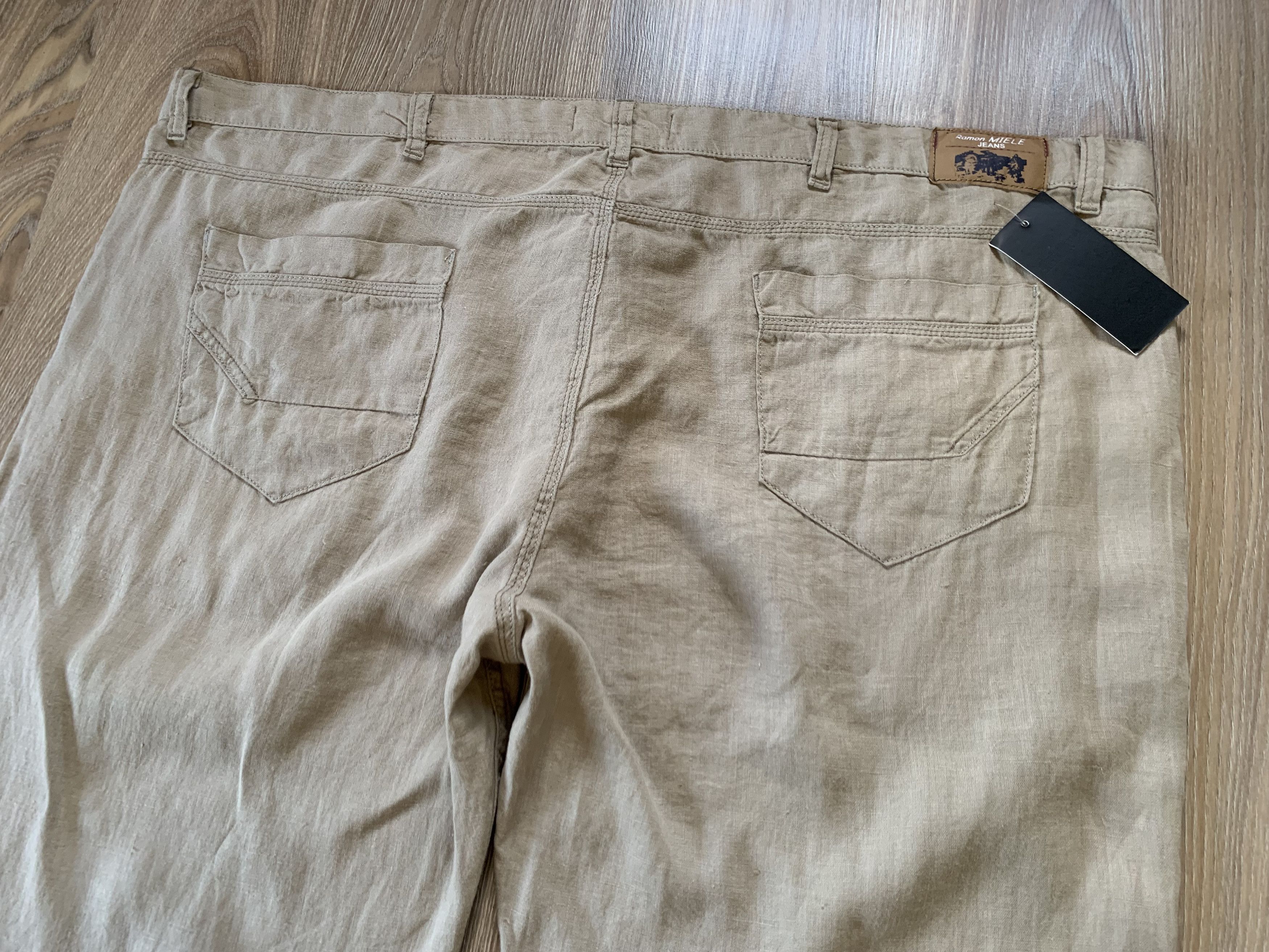 Designer Ramon Miele Mens Big Size Casual Linen Pants Trousers Size US 44 / EU 60 - 5 Thumbnail